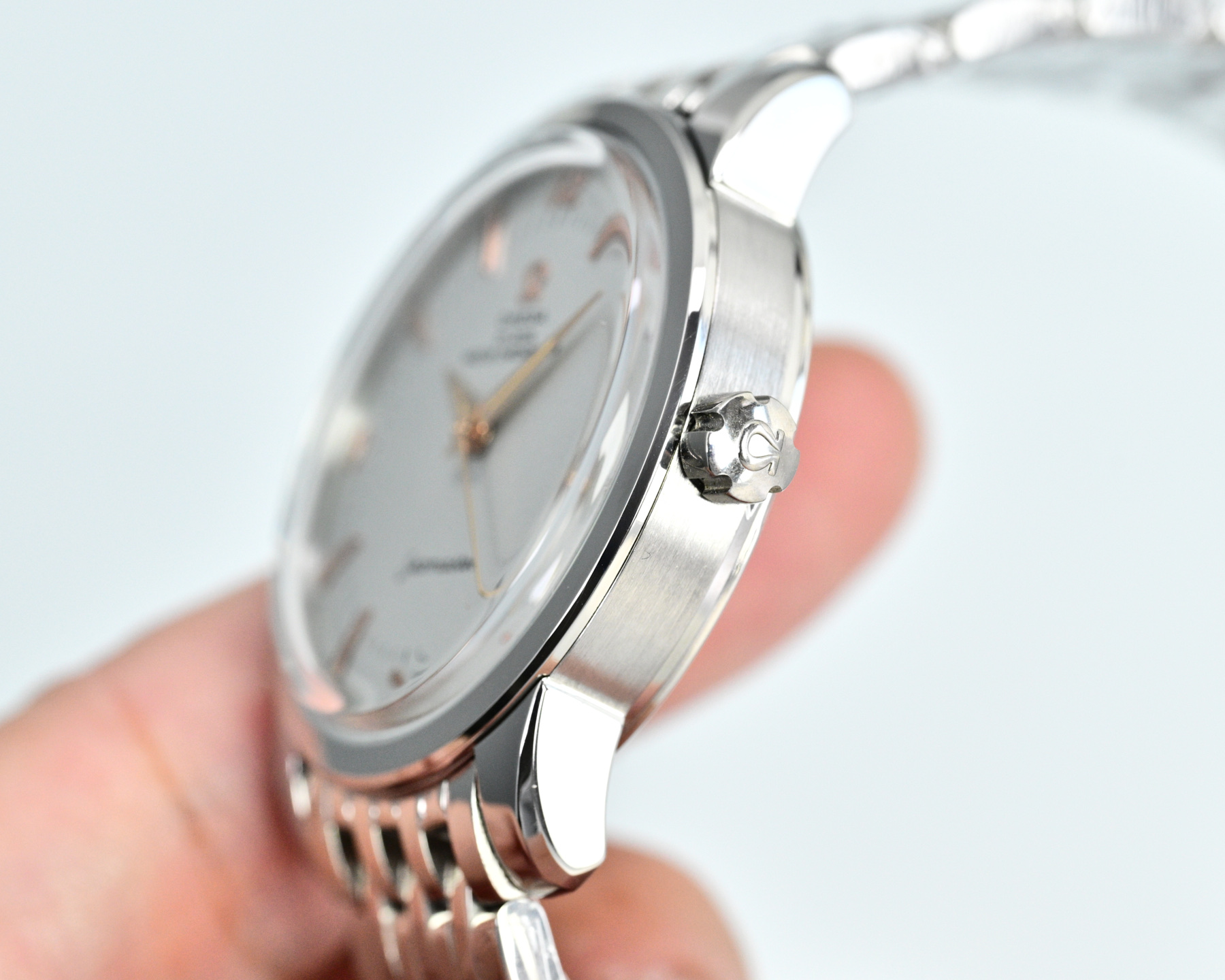Omega Seamaster 1948 Co-Axial Master Chronometer 38mm stainless steel case and bracelet, polished bezel, white dial with blue markers and hands 38mm Men's Automatic