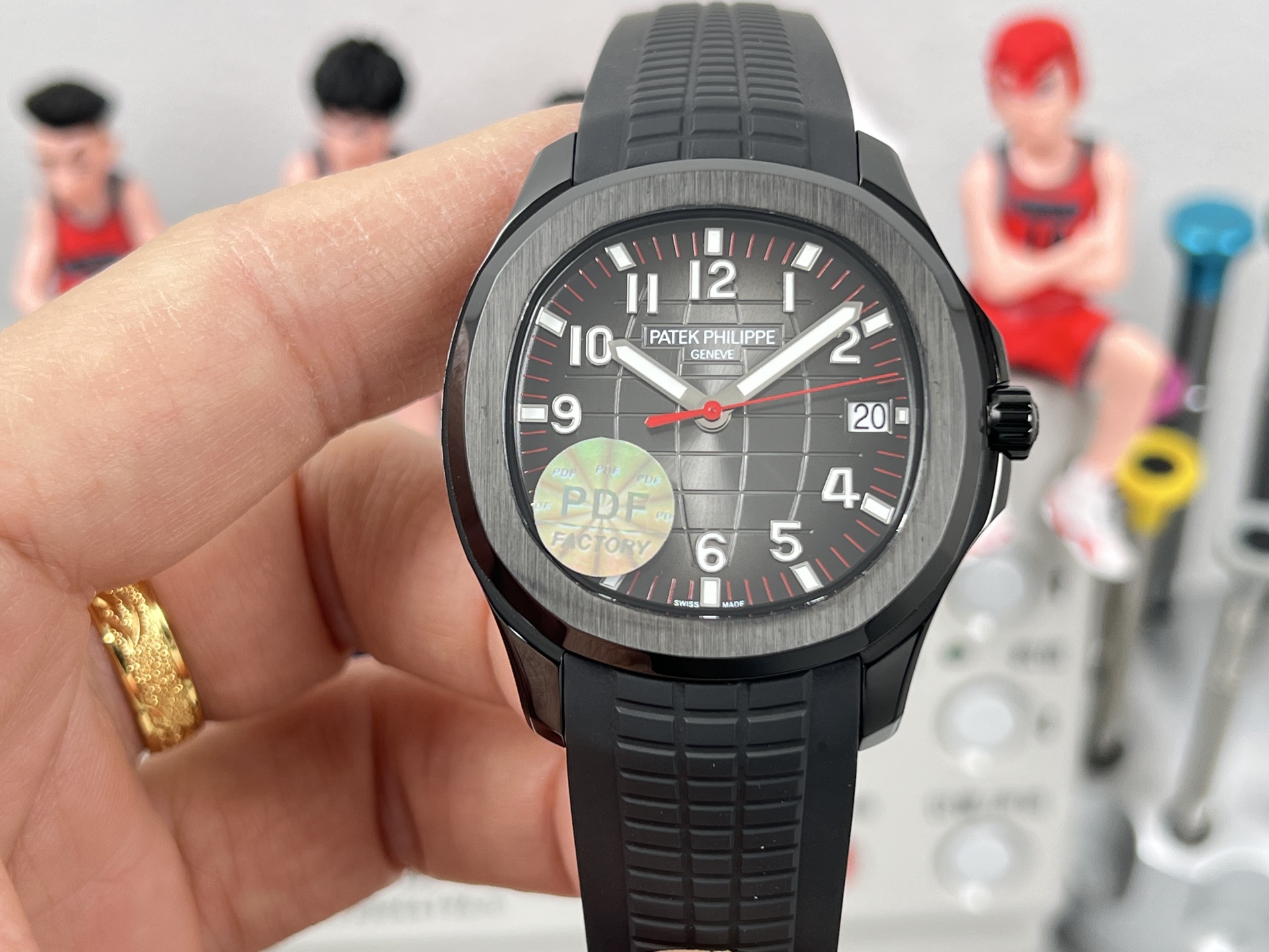 Patek Philippe Aquanaut Luce black case, black bezel, black dial, black rubber strap 38.8mm Women's Automatic