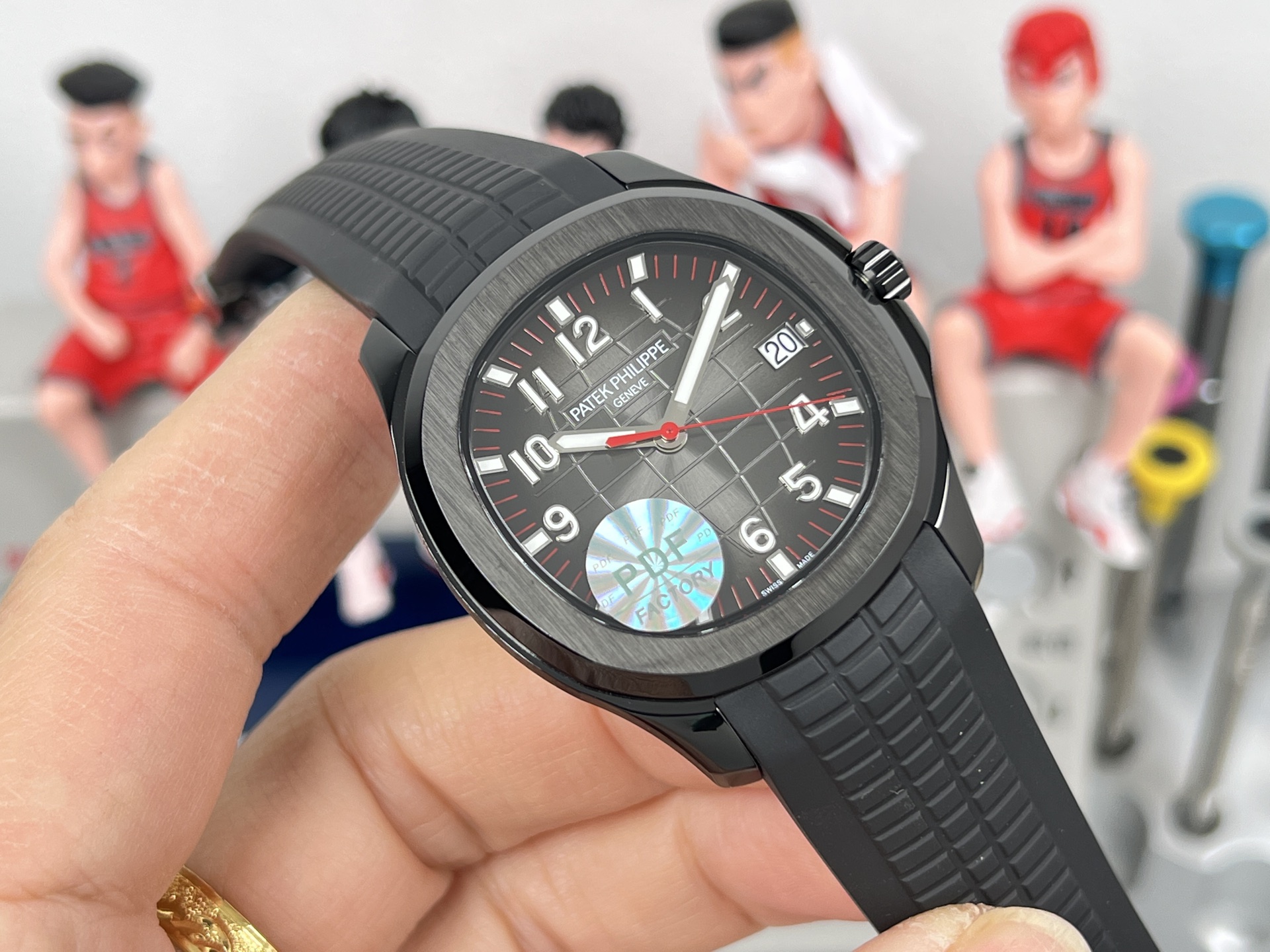 Patek Philippe Aquanaut Luce black case, black bezel, black dial, black rubber strap 38.8mm Women's Automatic