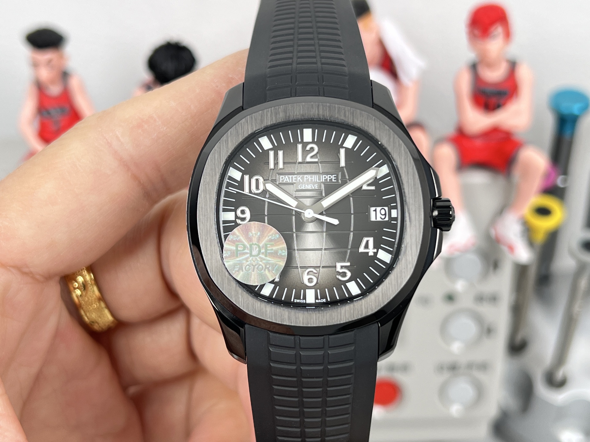 Patek Philippe Aquanaut Luce black case, black bezel, black dial, black rubber strap 38.8mm Women's Automatic
