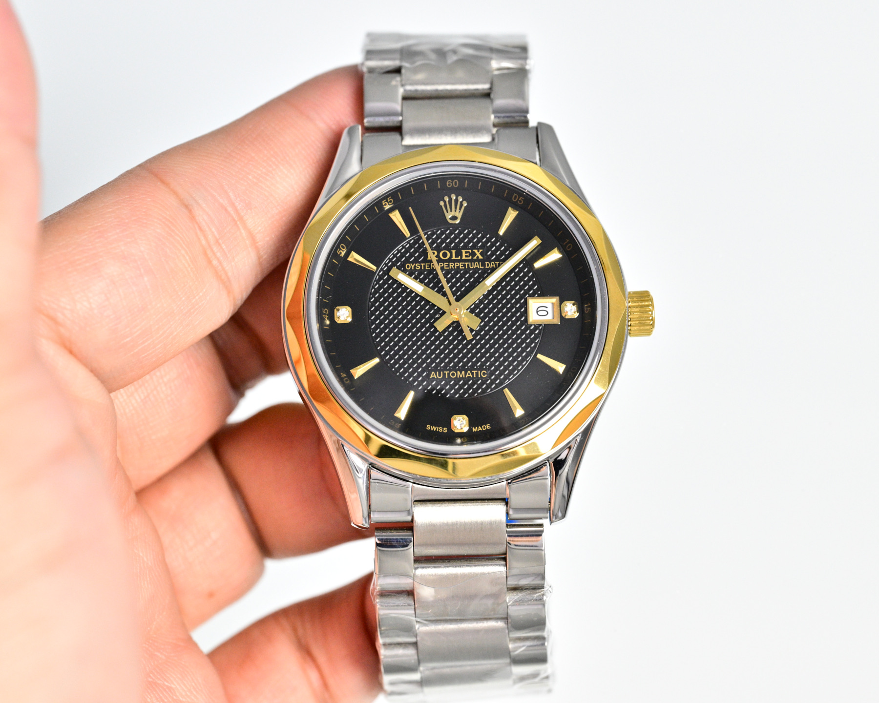 Rolex Datejust Silver con cassa, lunetta, quadrante e bracciale in acciaio inossidabile da 36 mm, automatico da uomo