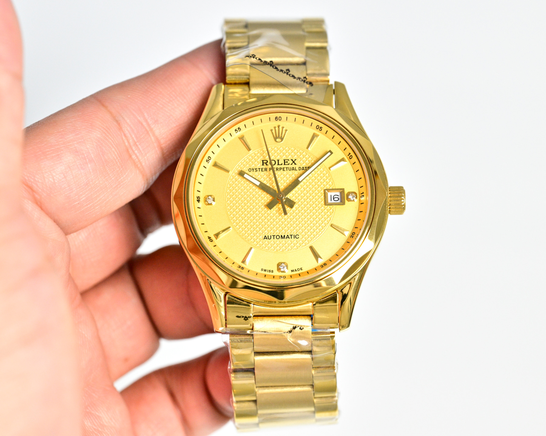 Rolex Datejust Silver con cassa, lunetta, quadrante e bracciale in acciaio inossidabile da 36 mm, automatico da uomo
