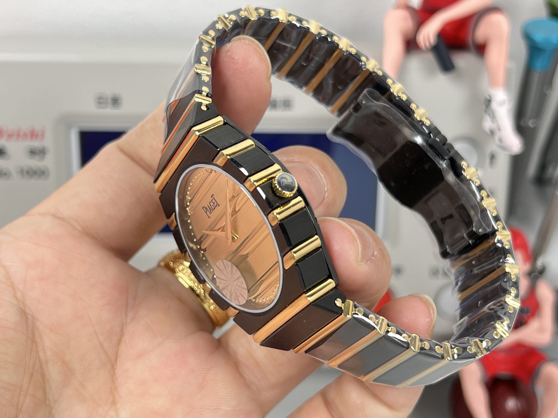 Piaget Polo Date two-tone yellow gold and steel case / bezel / bracelet, cream dial 36mm Men's Quartz