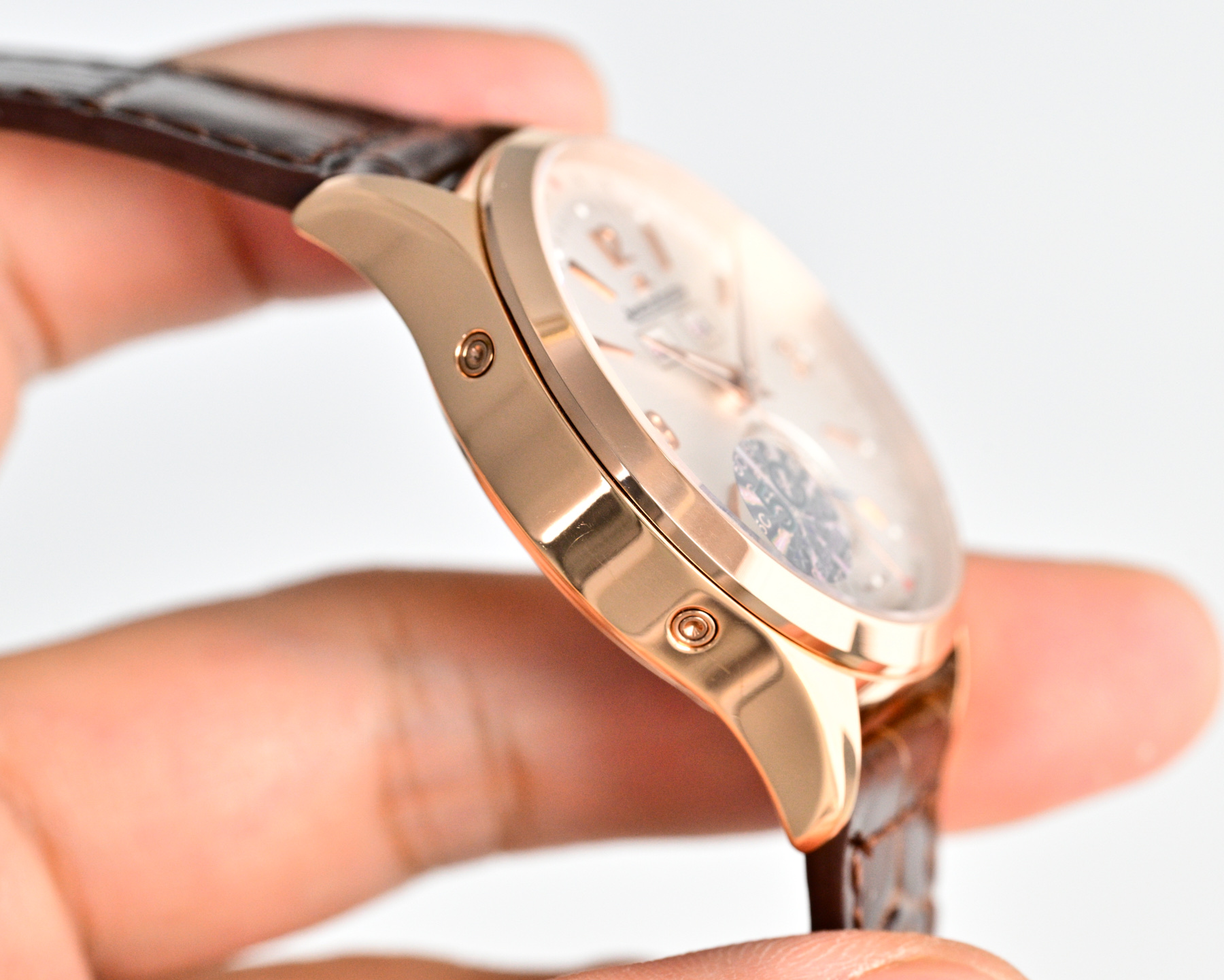 Jaeger-LeCoultre Master Control Calendar Tourbillon Q4142420 rose gold case, silver dial, brown leather strap 40mm Men's Automatic