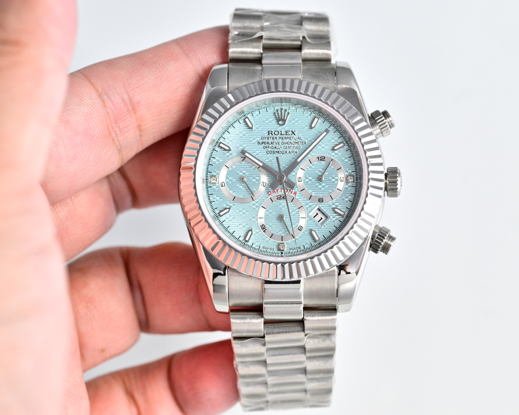 Rolex Cosmograph Daytona Yellow gold case, fluted bezel, champagne dial, yellow gold bracelet 40mm Men's Automatic
