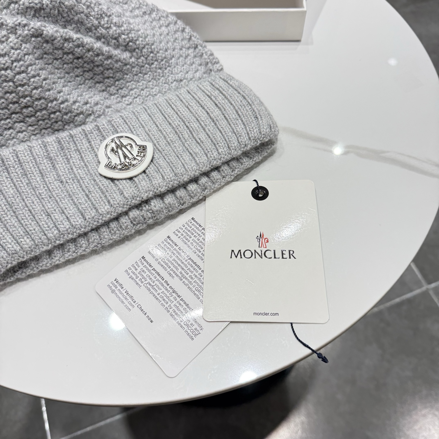 【MONCLER蒙口】2026秋冬新款男女款羊毛兔毛针织毛线帽，大牌简约～秋冬穿搭必备 