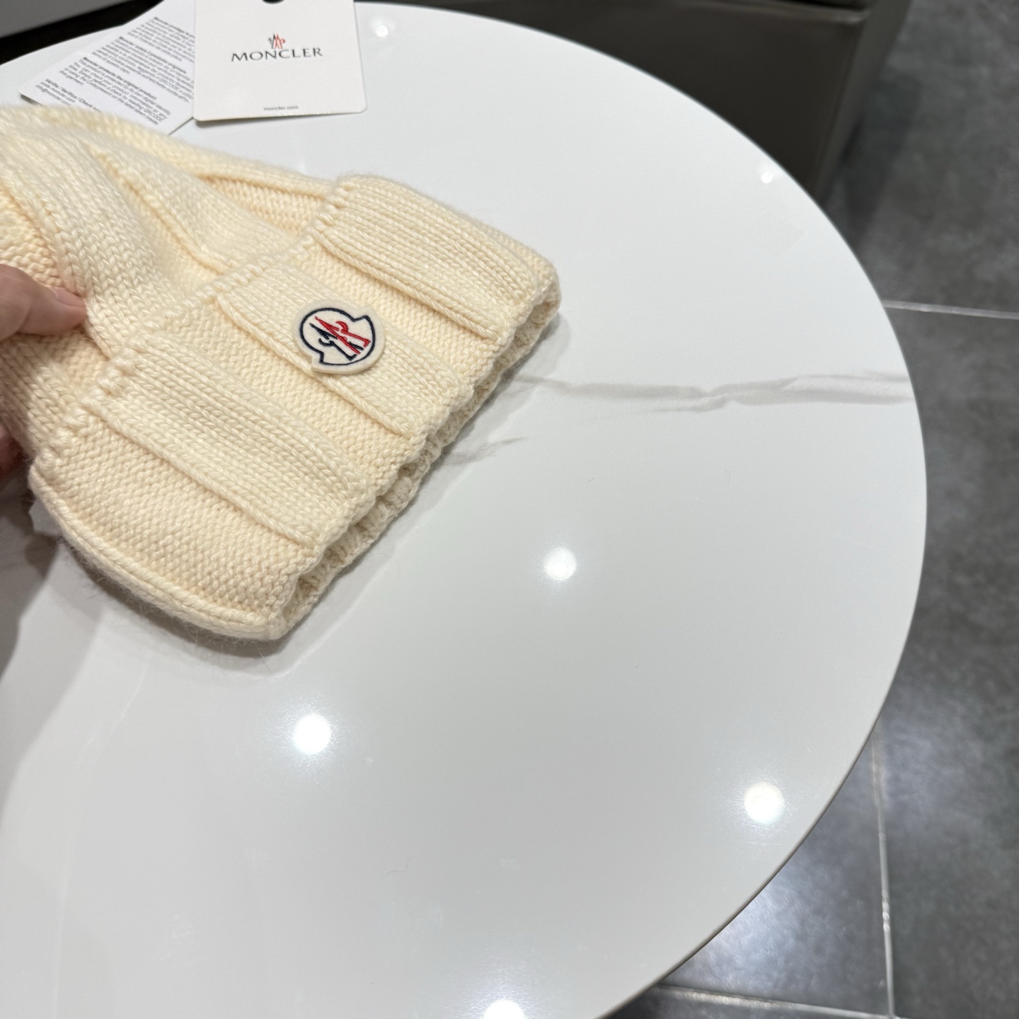 【MONCLER蒙口】2026秋冬新款男女款羊毛兔毛针织毛线帽，大牌简约～秋冬穿搭必备