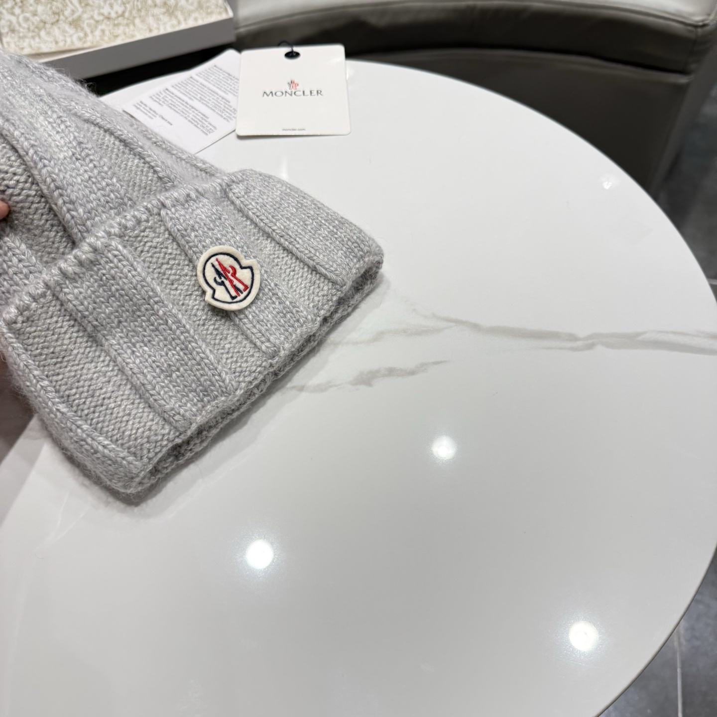 【MONCLER蒙口】2026秋冬新款男女款羊毛兔毛针织毛线帽，大牌简约～秋冬穿搭必备