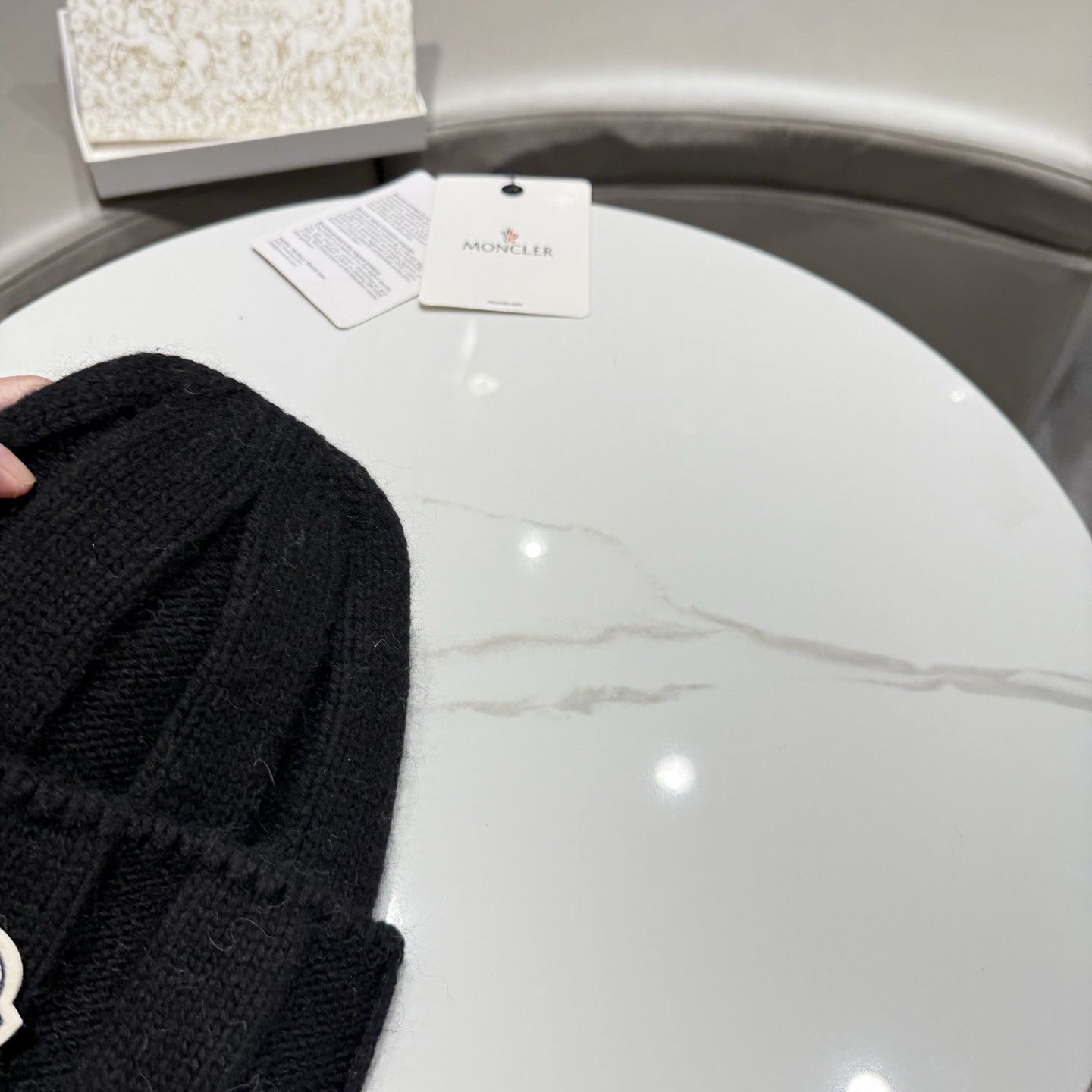 【MONCLER蒙口】2026秋冬新款男女款羊毛兔毛针织毛线帽，大牌简约～秋冬穿搭必备