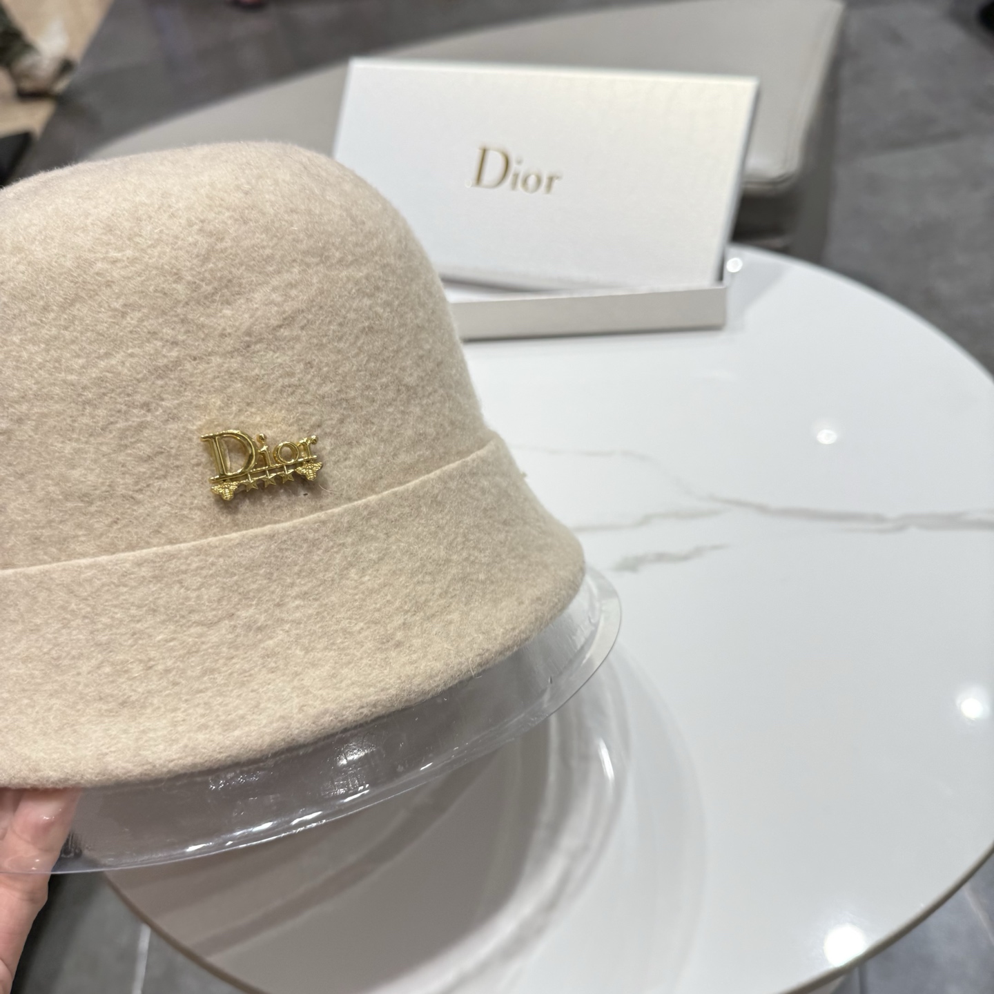 DIOR迪奥品质澳洲羊毛高级感礼帽女秋冬法式优雅气质名媛风渔夫帽