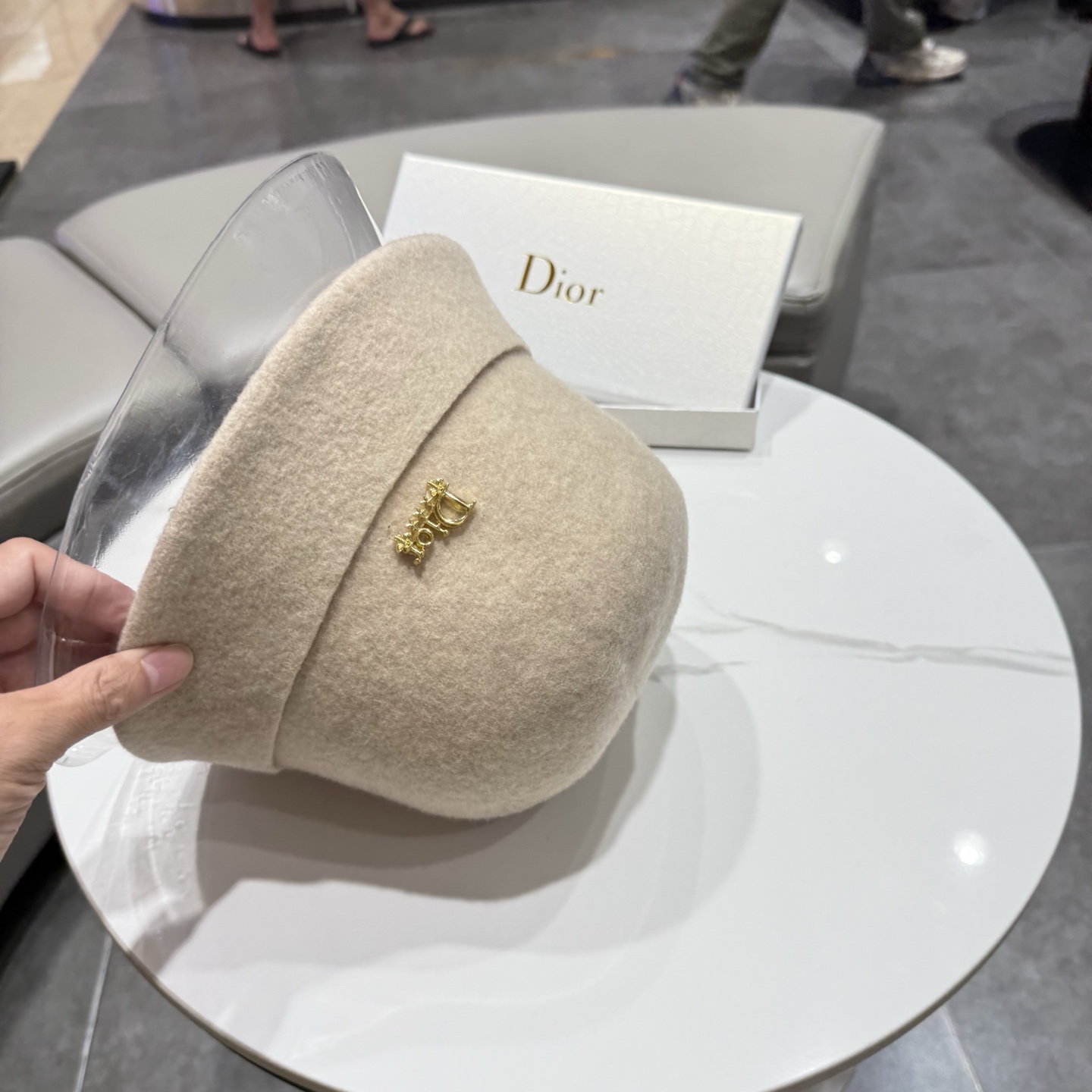 DIOR迪奥品质澳洲羊毛高级感礼帽女秋冬法式优雅气质名媛风渔夫帽