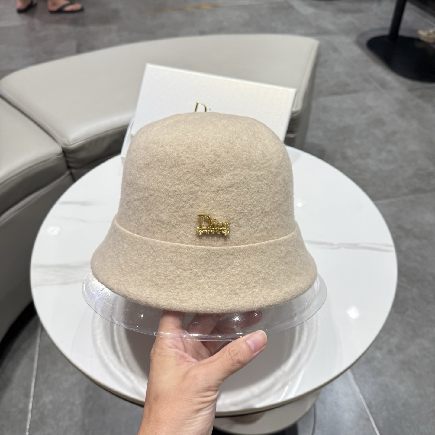 DIOR迪奥品质澳洲羊毛高级感礼帽女秋冬法式优雅气质名媛风渔夫帽