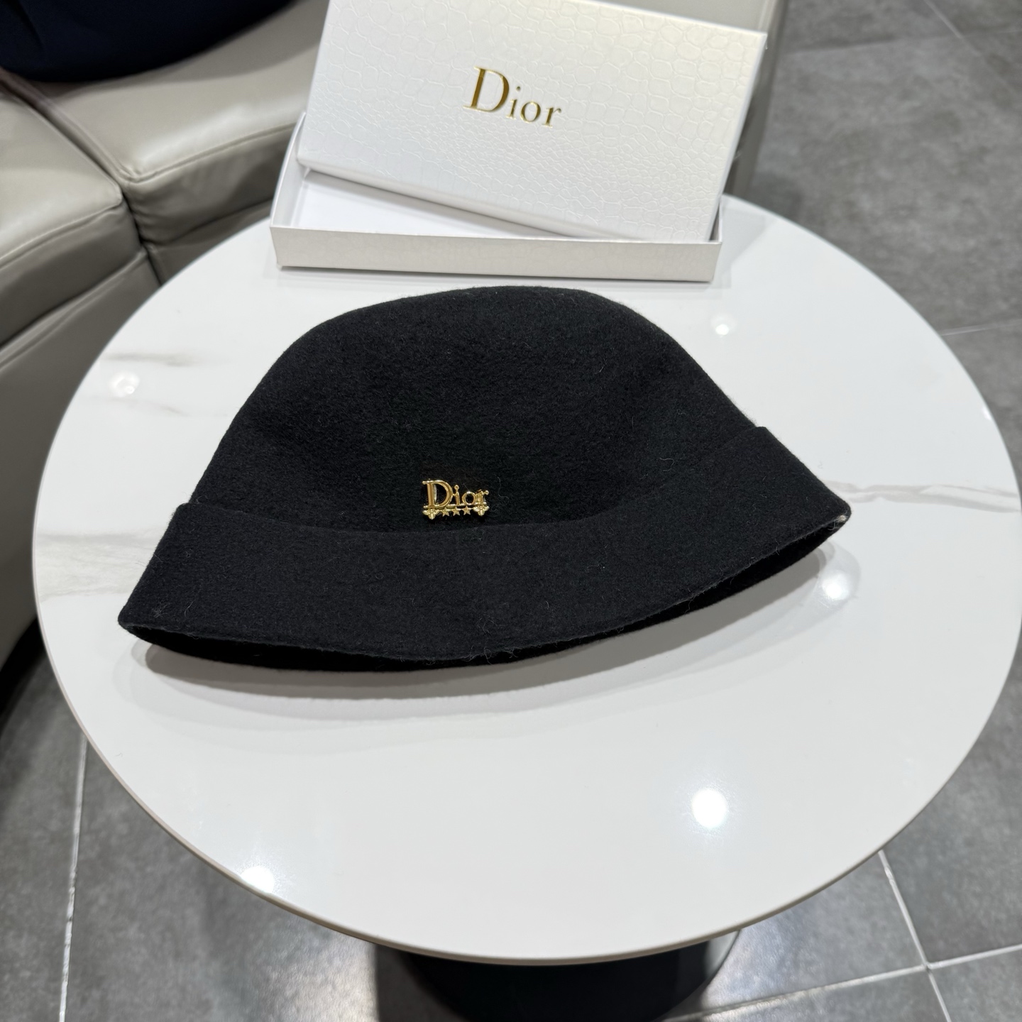 DIOR迪奥品质澳洲羊毛高级感礼帽女秋冬法式优雅气质名媛风渔夫帽