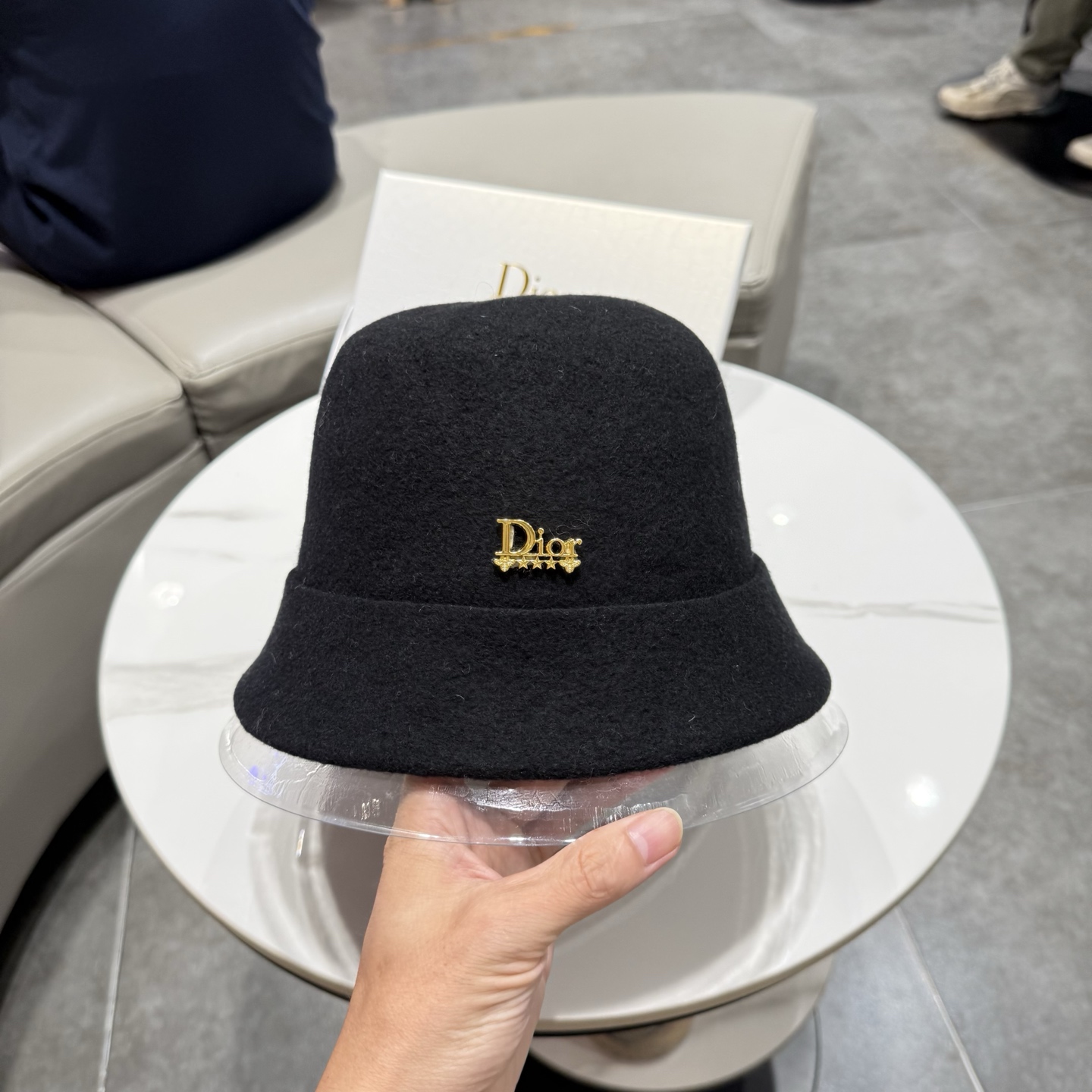 DIOR迪奥品质澳洲羊毛高级感礼帽女秋冬法式优雅气质名媛风渔夫帽