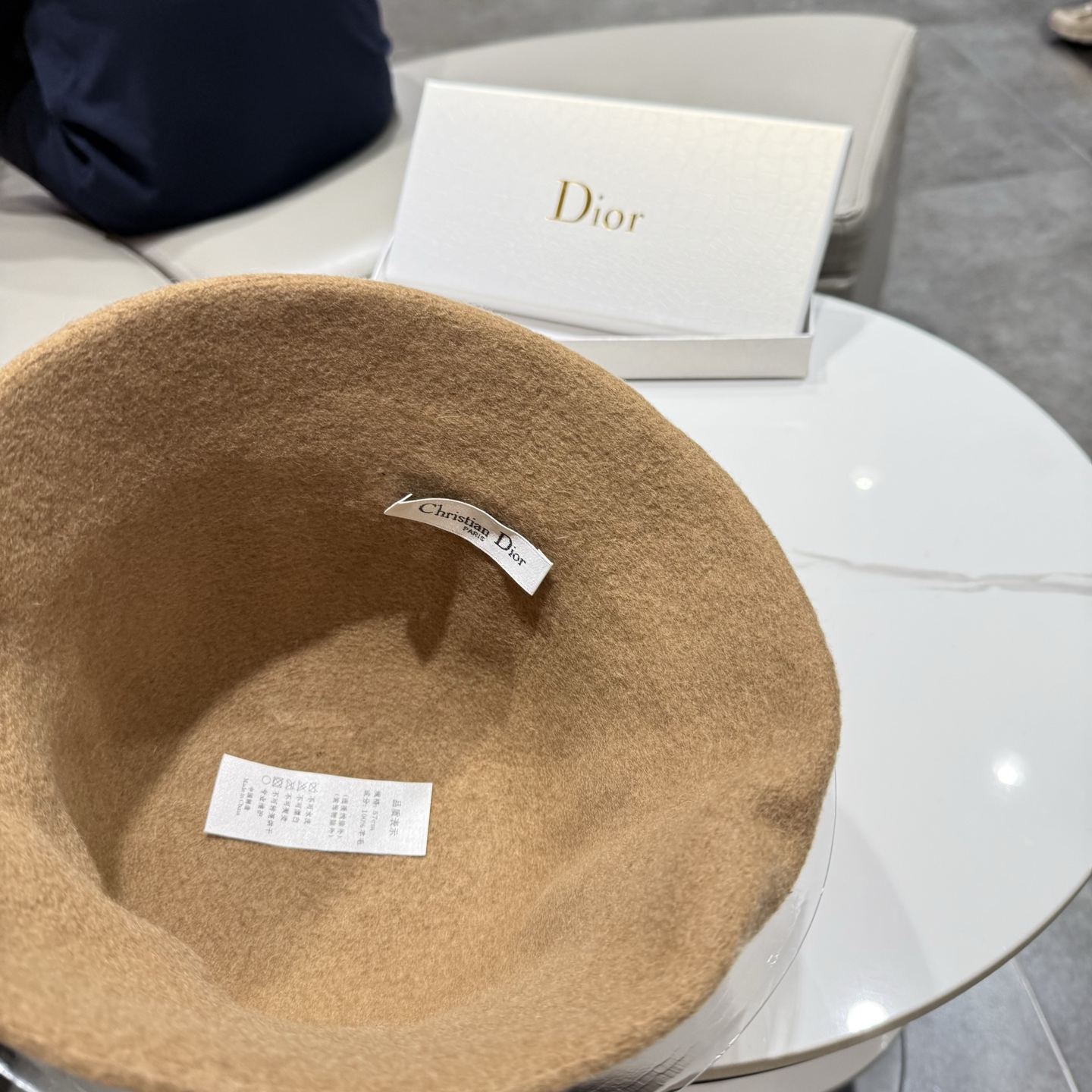 DIOR迪奥品质澳洲羊毛高级感礼帽女秋冬法式优雅气质名媛风渔夫帽