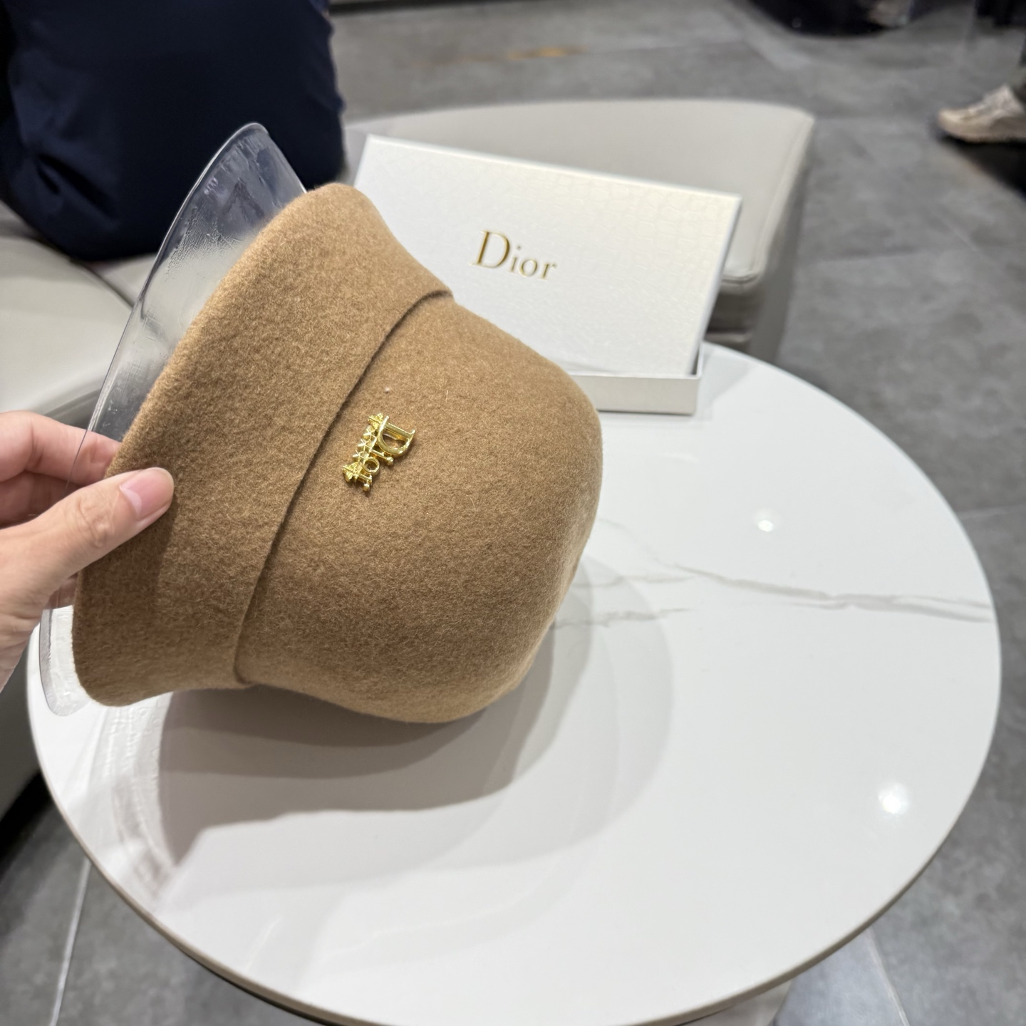 DIOR迪奥品质澳洲羊毛高级感礼帽女秋冬法式优雅气质名媛风渔夫帽