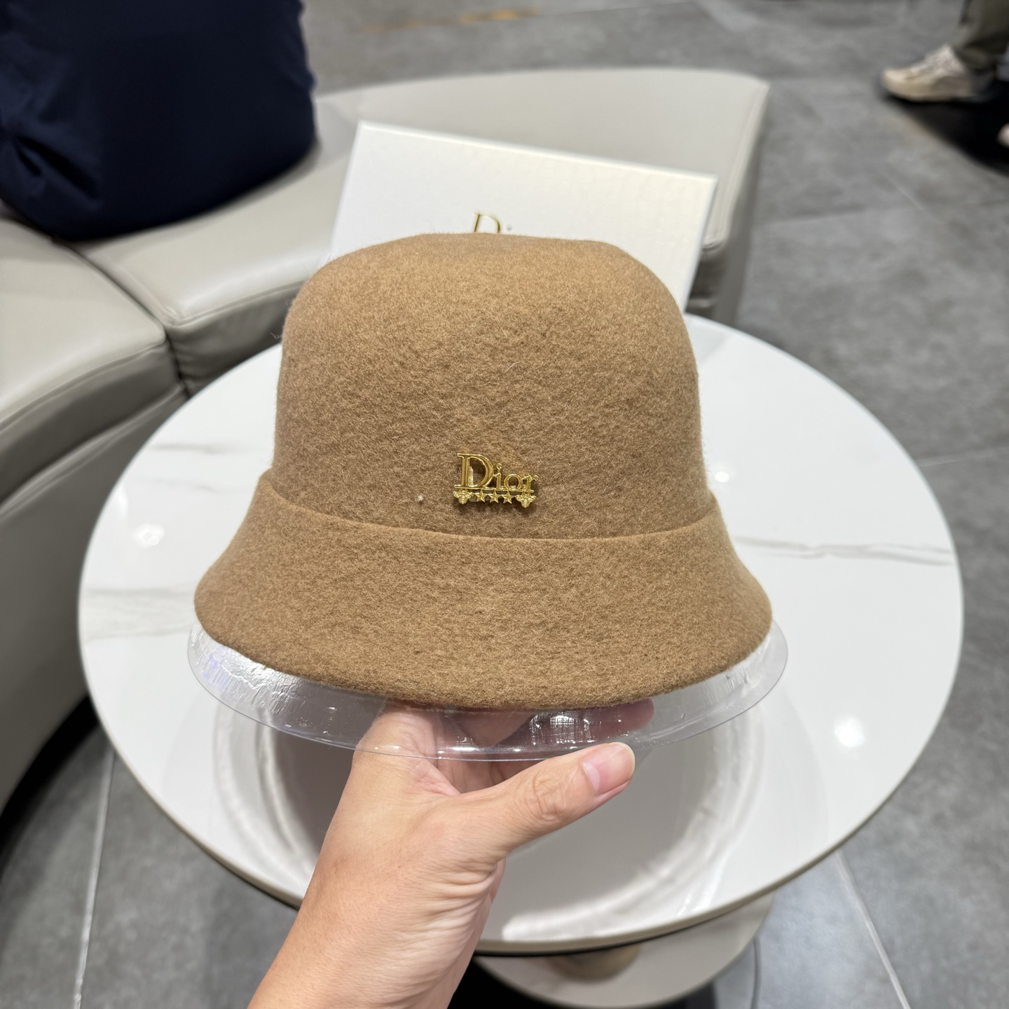 DIOR迪奥品质澳洲羊毛高级感礼帽女秋冬法式优雅气质名媛风渔夫帽