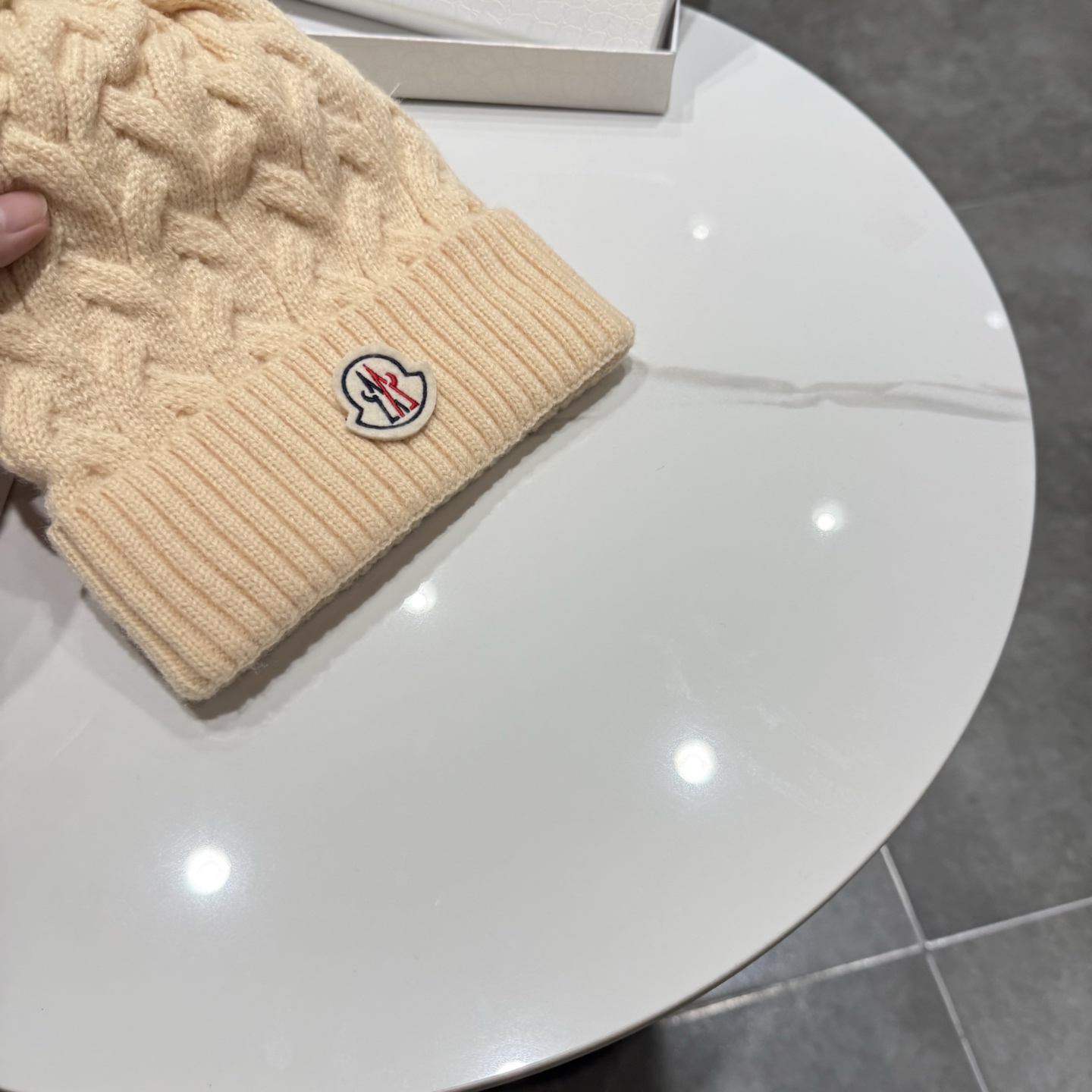 moncler韩版ins秋冬季真狐狸毛球毛线帽子女百搭时尚亲子针织帽潮
