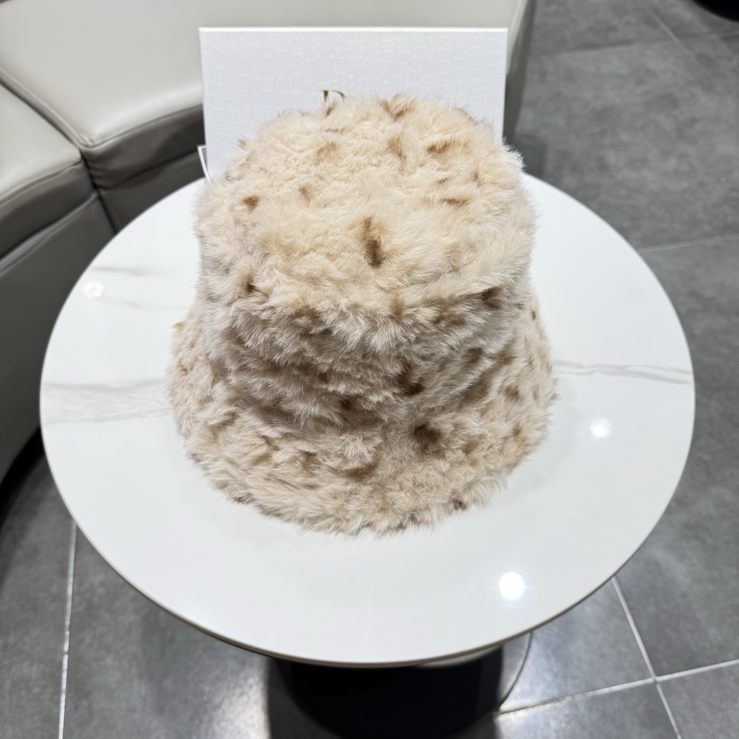 蒙口 复古豹纹渔夫帽女冬季加厚保暖防寒毛茸茸盆帽护耳大头围毛绒帽子