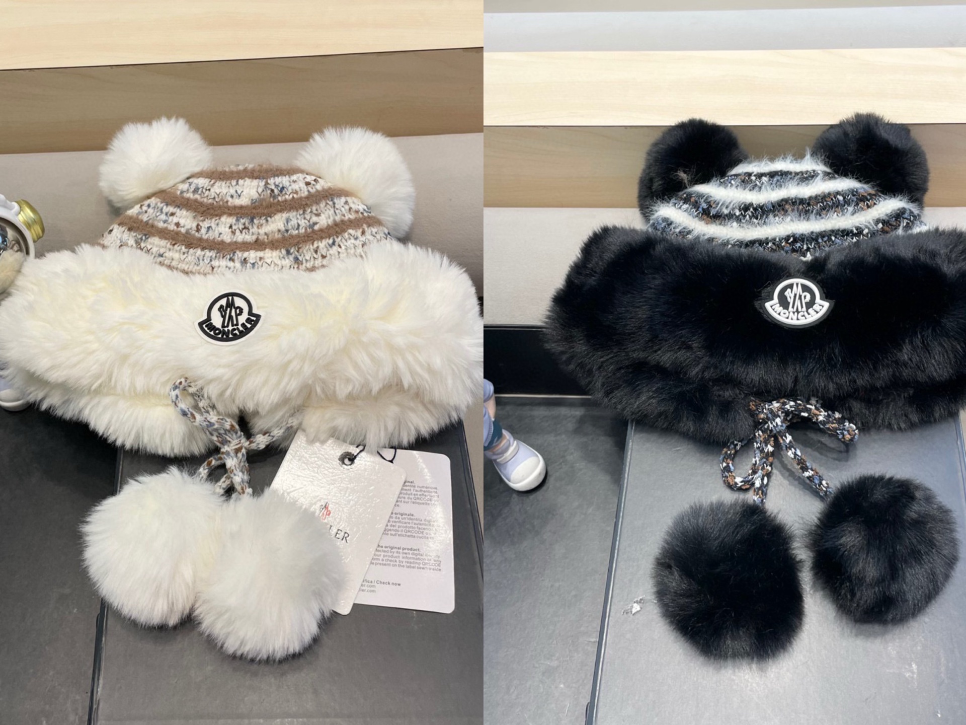 moncler 帽子女秋冬韩版可爱鹿角毛球护耳毛绒帽圣诞加厚东北雷锋帽骑车帽