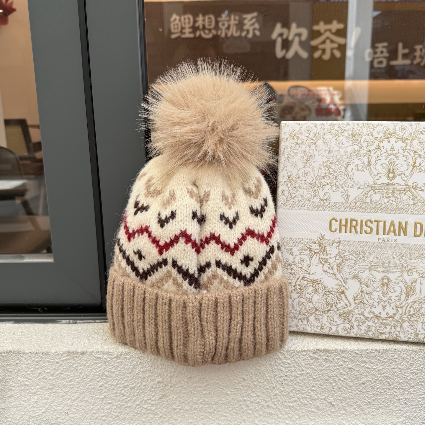 蒙口冬季加绒加厚防寒保暖针织帽毛球氛围感毛线帽护耳百搭时尚帽子女