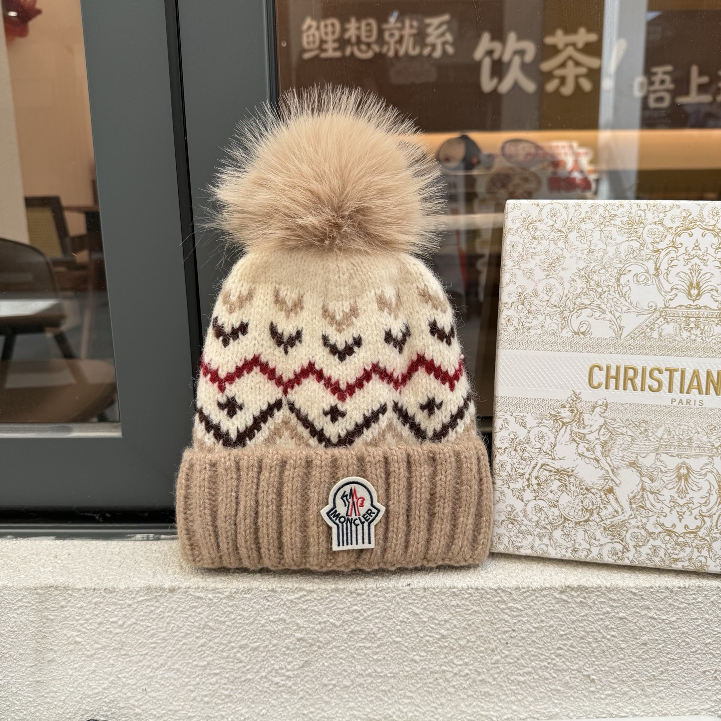 蒙口冬季加绒加厚防寒保暖针织帽毛球氛围感毛线帽护耳百搭时尚帽子女