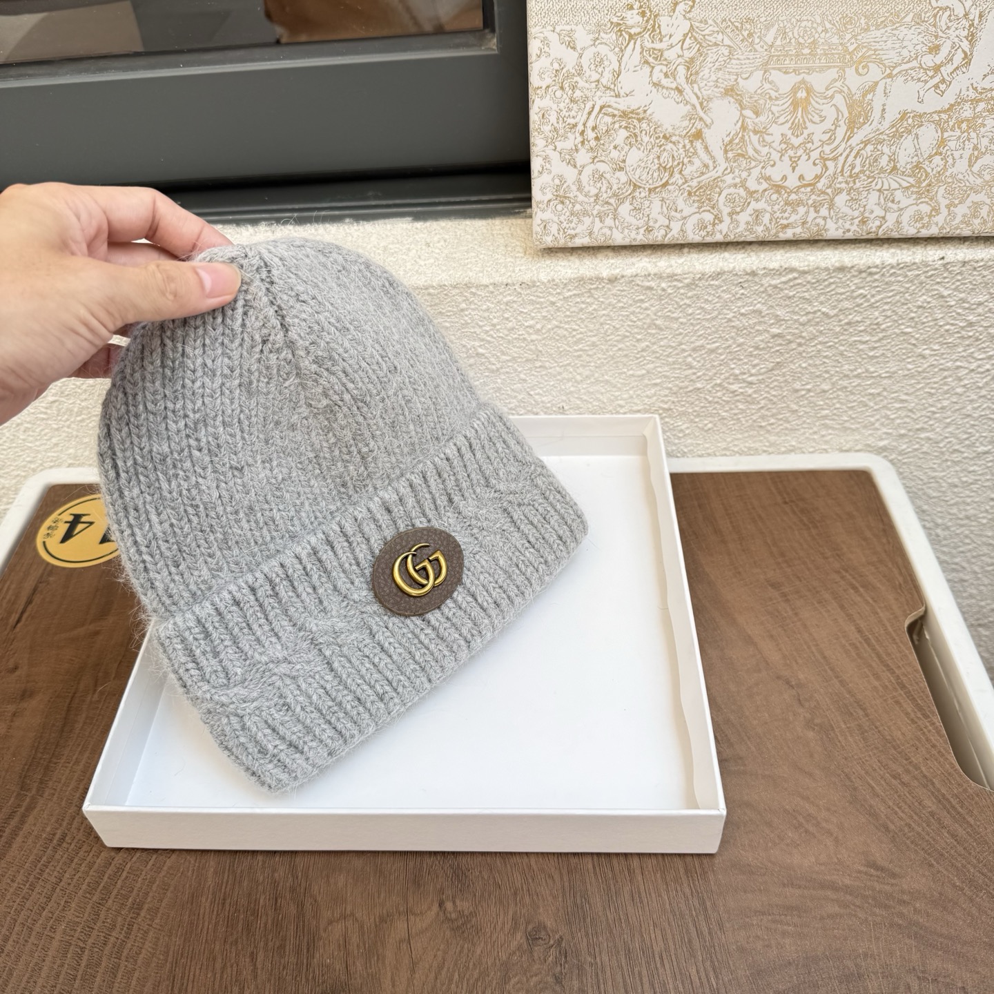 Gucci古奇秋冬新款毛线帽，兔毛面料，男女同款