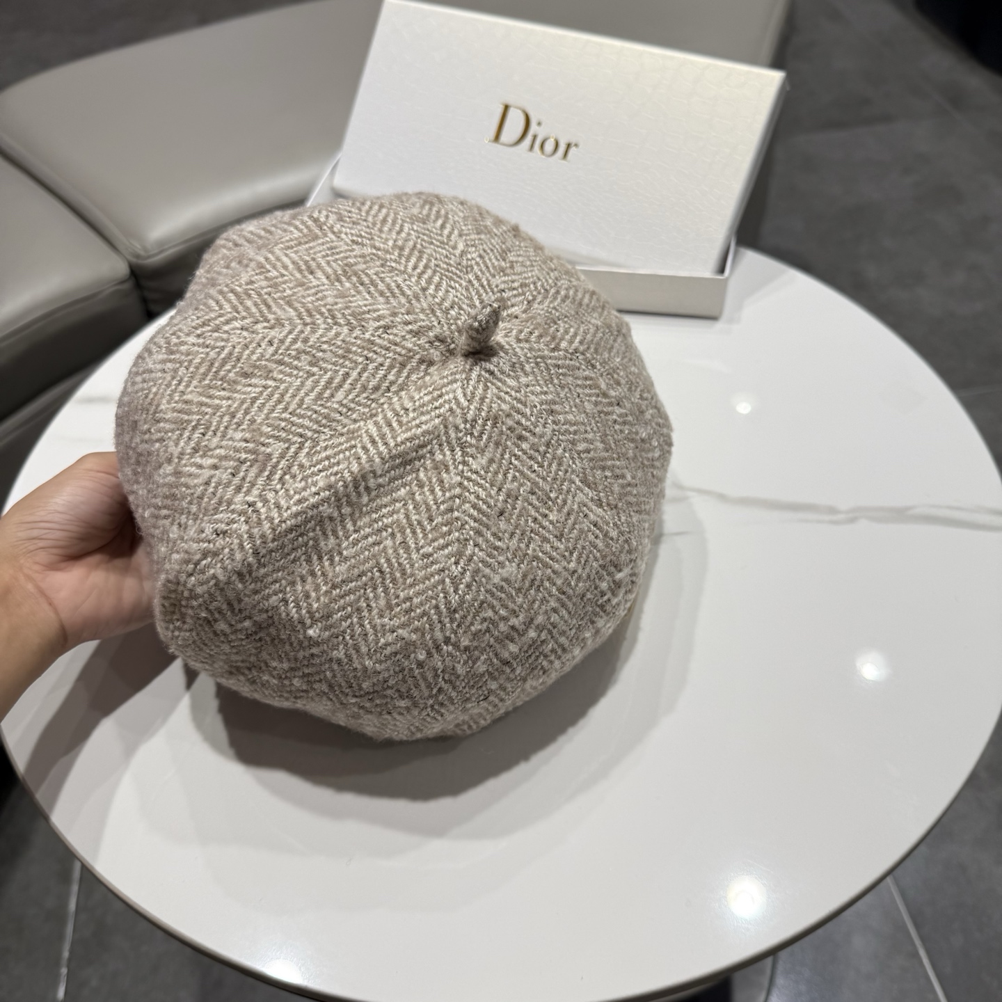 普拉达新款羊毛贝雷帽 头围57cm