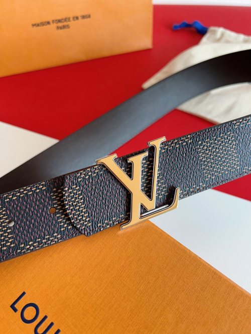 Louis Vuitton 40mm Reversible Belt LV Initiales Monogram Canvas and Leather 1 Louis Vuitton 40mm Reversible Belt LV Initiales Monogram Canvas and Leather