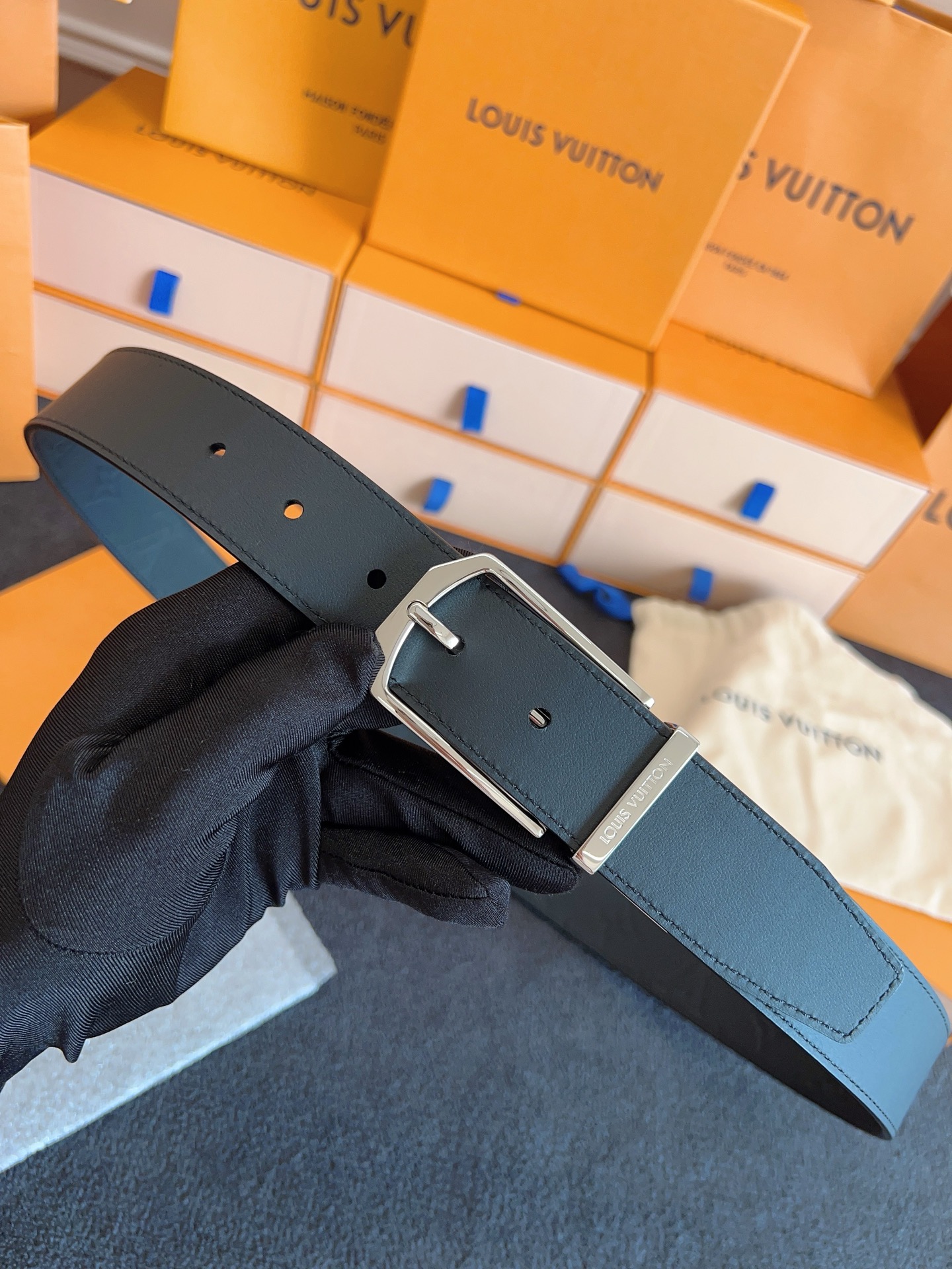 High-Quality LV Men’s Waist Belt with Monogram Pattern and Morten Style - 图片 7