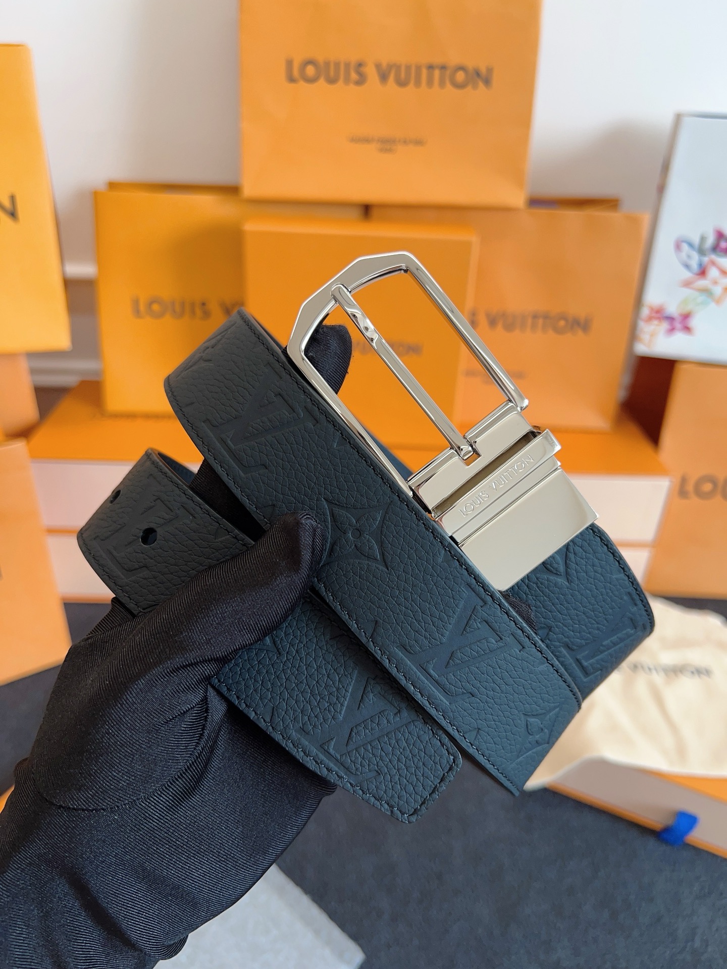 High-Quality LV Men’s Waist Belt with Monogram Pattern and Morten Style - 图片 3