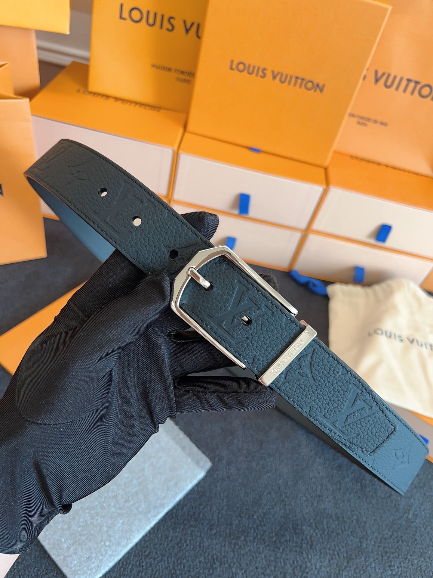 High-Quality LV Men’s Waist Belt with Monogram Pattern and Morten Style - 图片 5