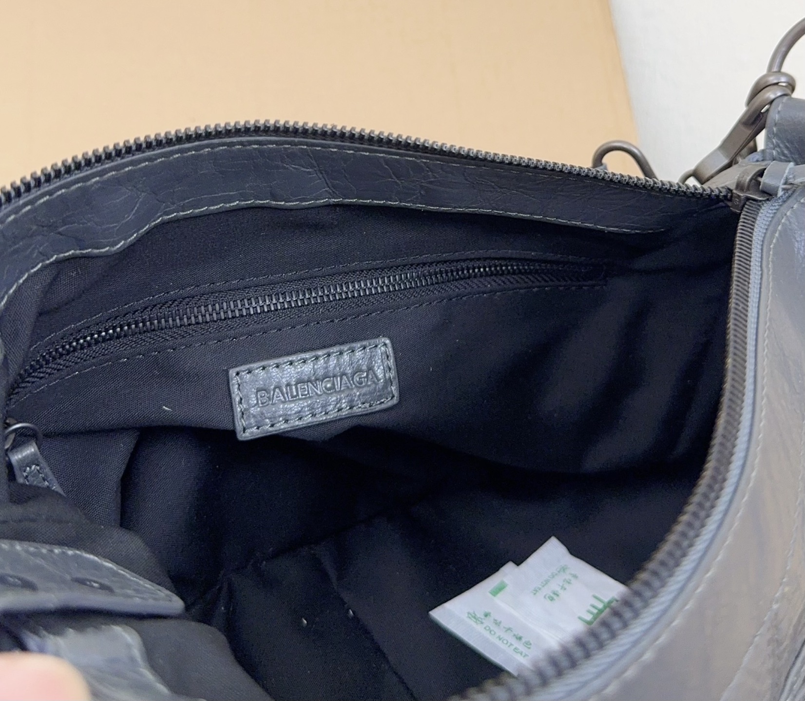 Balenciaga Gray Moto Shoulder Bag