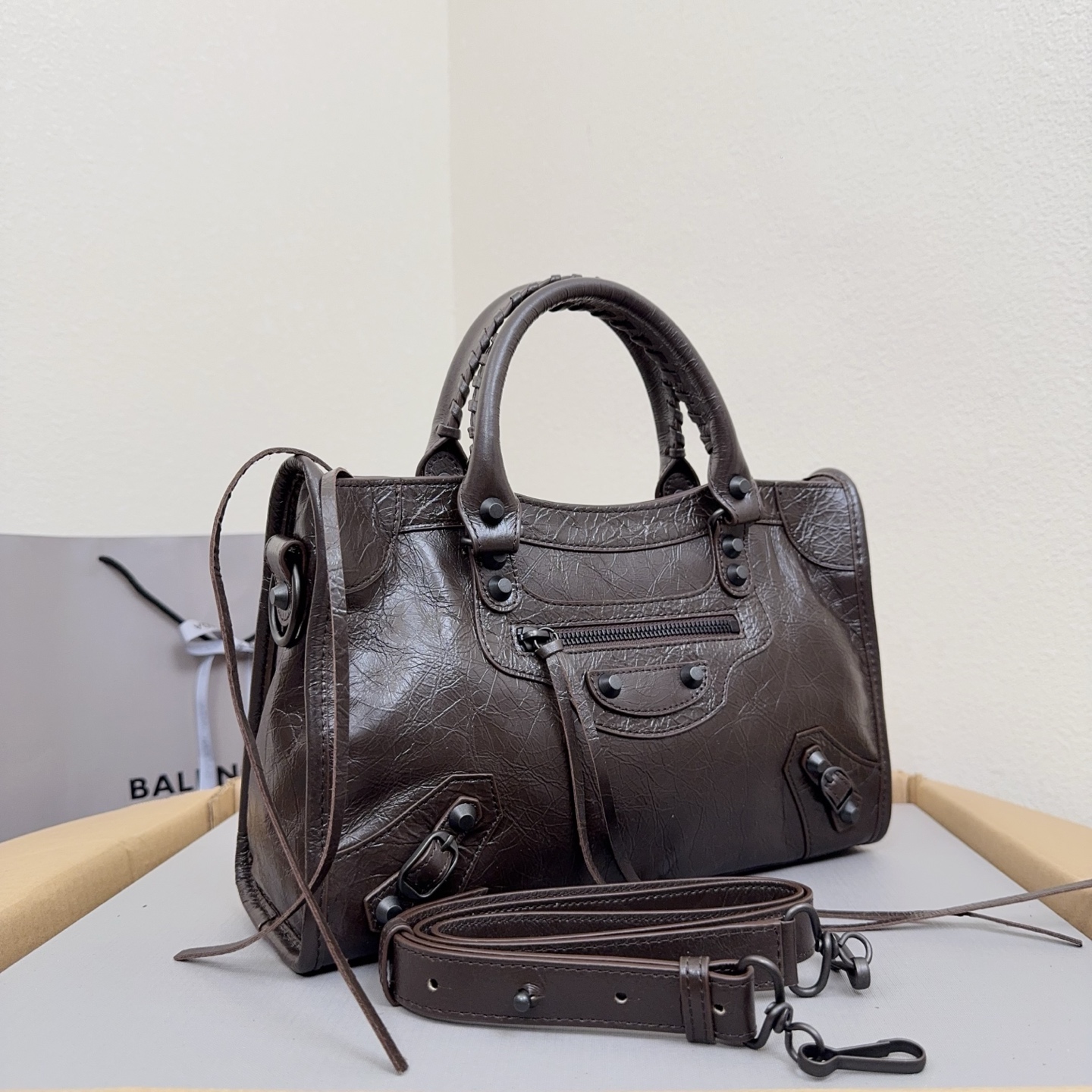 巴家 时代眼泪 インポート レザー バイカー バッグ