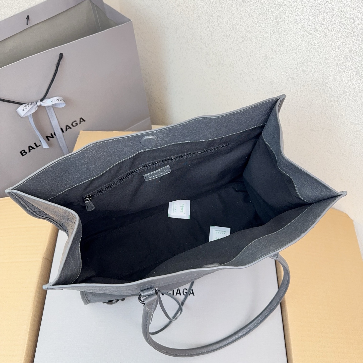 パリスタイル灰色大号トートバッグ