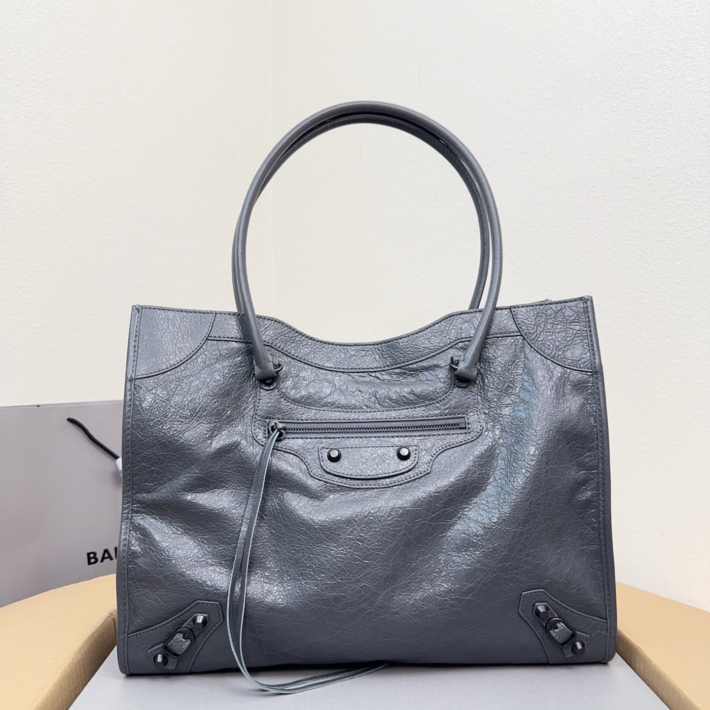 パリスタイル灰色大号トートバッグ