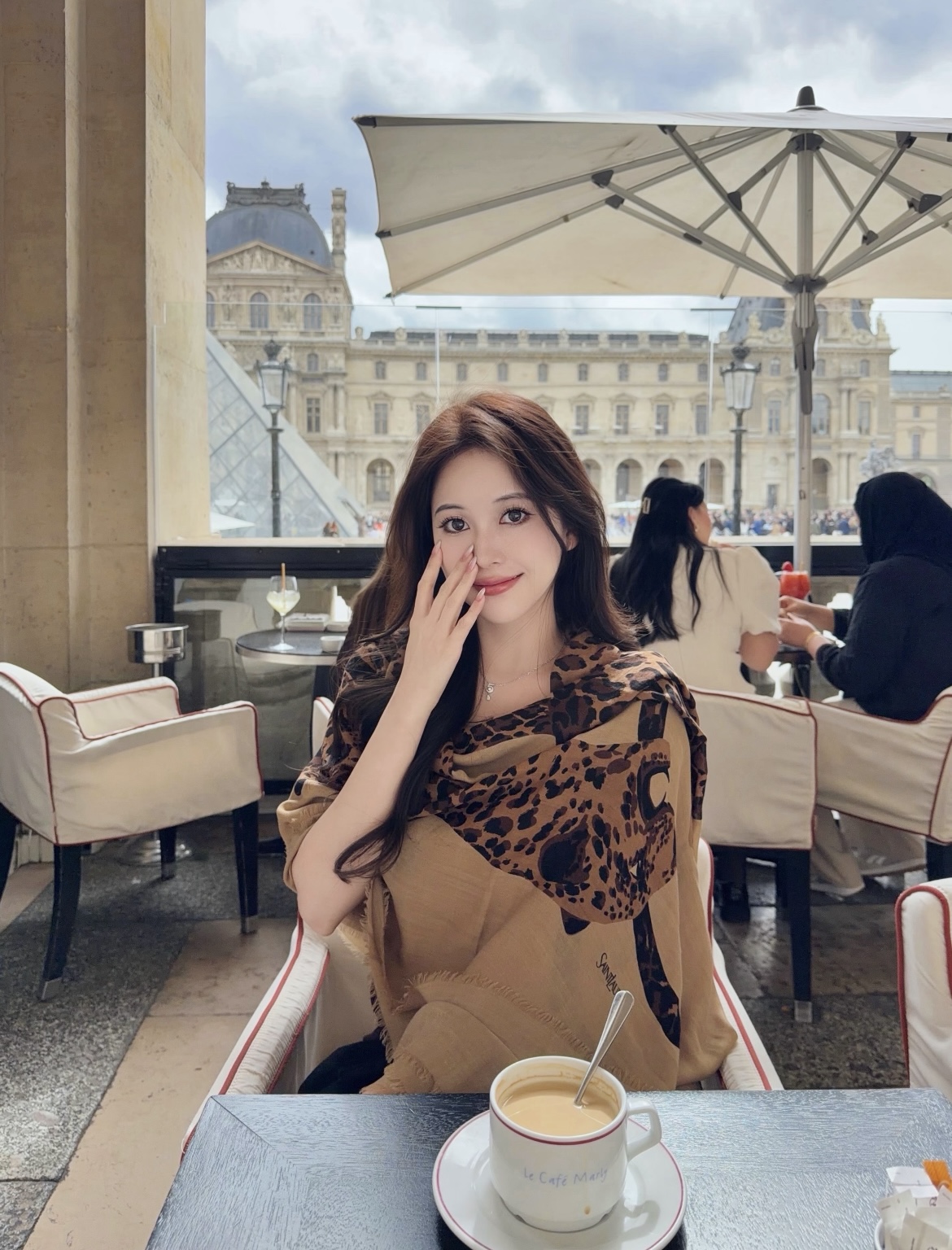 생로랑 레오파드 울 스카프 상세 이미지 7