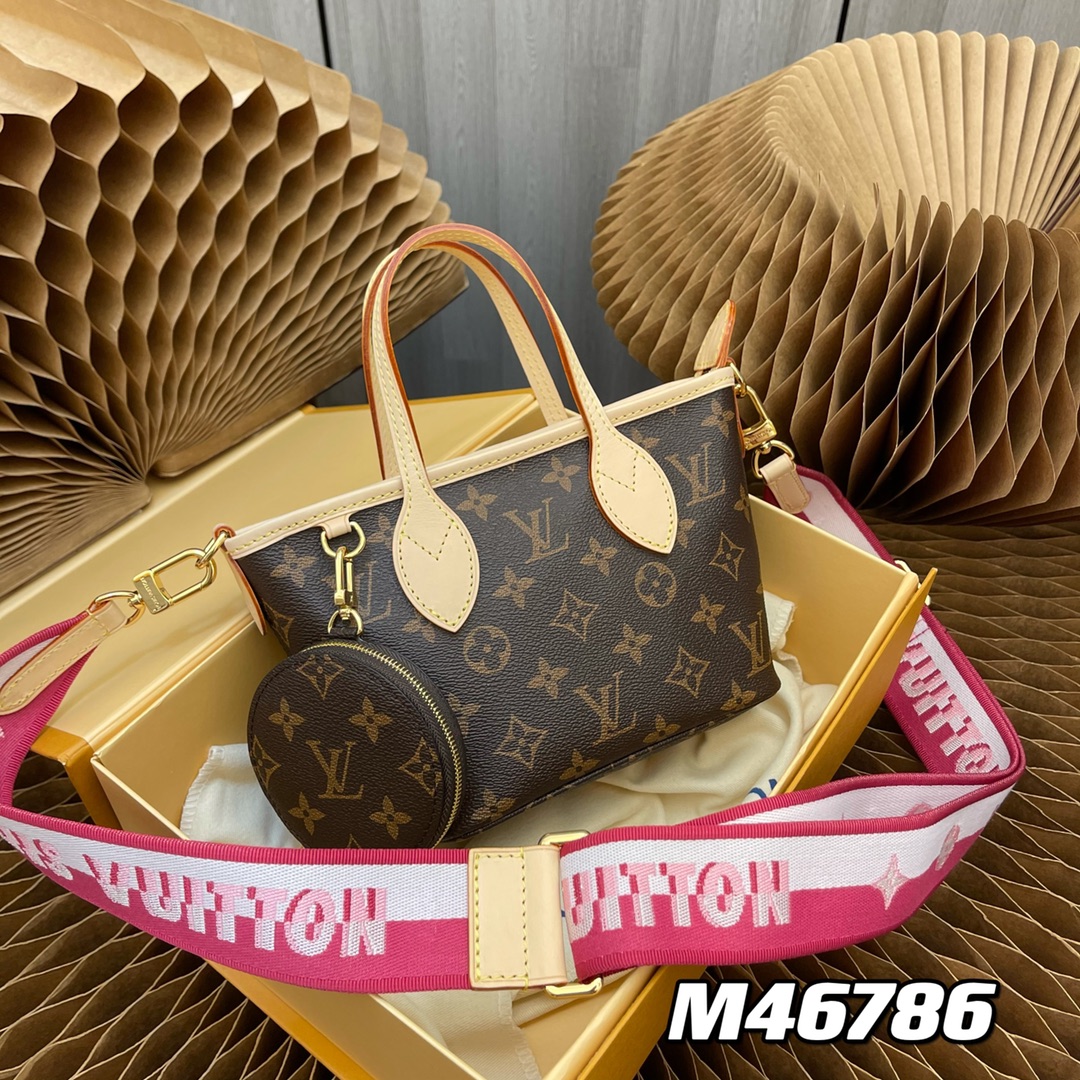 Louis Vuitton LV Neverfull Bags Handbags Apricot Color Red Damier Ebene Canvas Cowhide Fabric Casual M46705