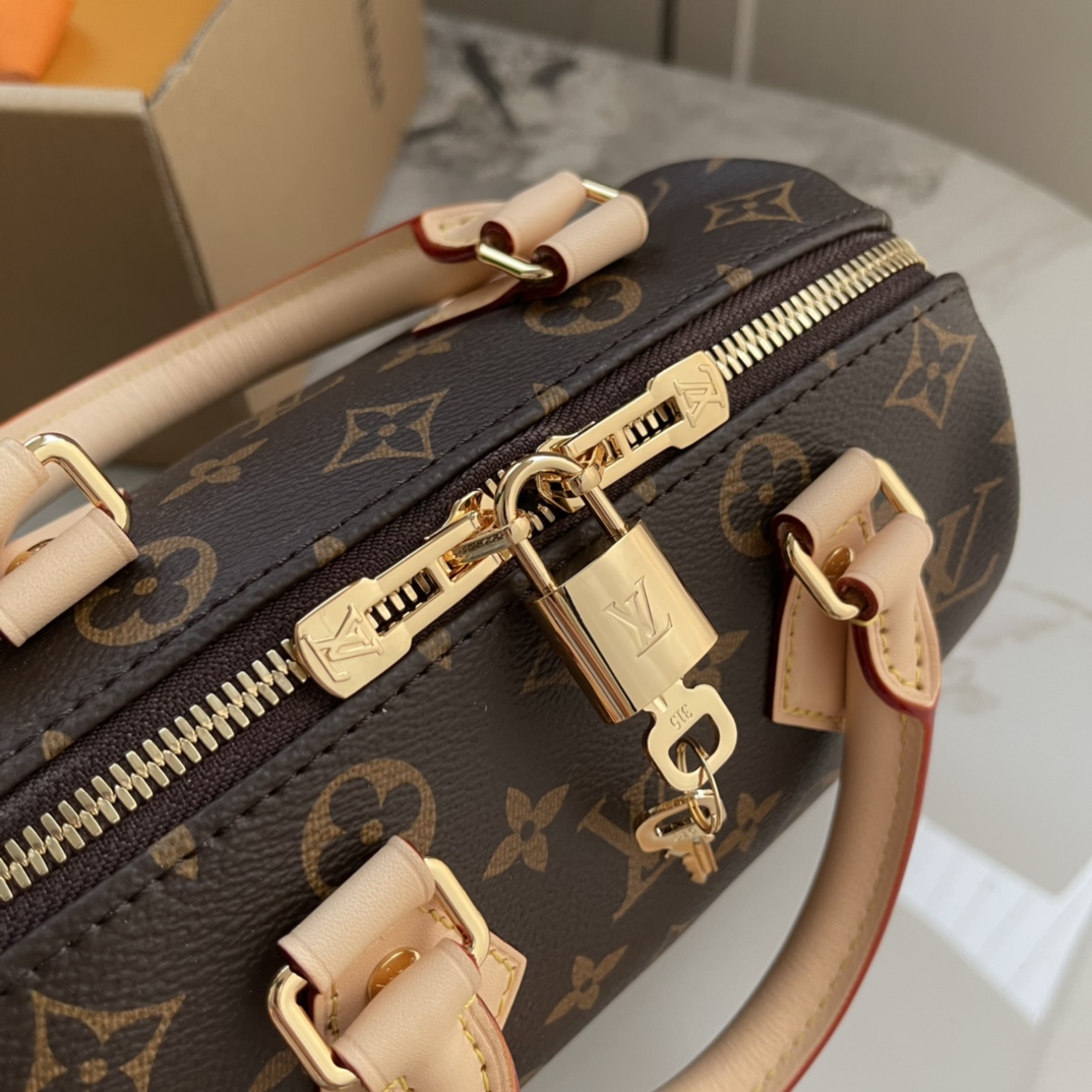 Louis Vuitton Speedy Bandouliere 20 Monogram Canvas Satchel Crossbody Bag 9 i1714906383 509 8