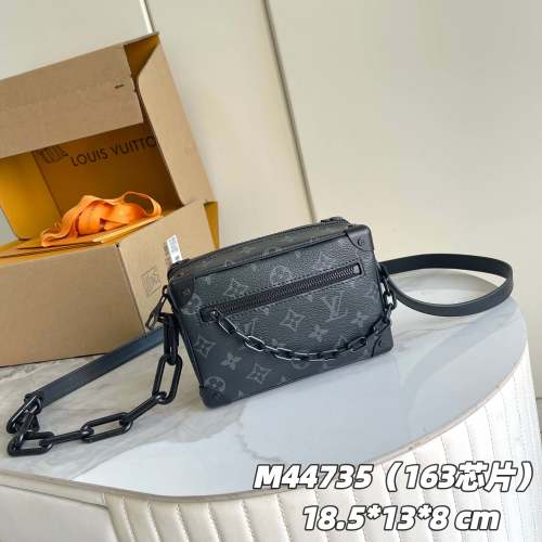 Louis Vuitton Mini Soft Trunk Monogram Eclipse Canvas Chain Bag 1 Louis Vuitton Mini Soft Trunk Monogram Eclipse Canvas Chain Bag