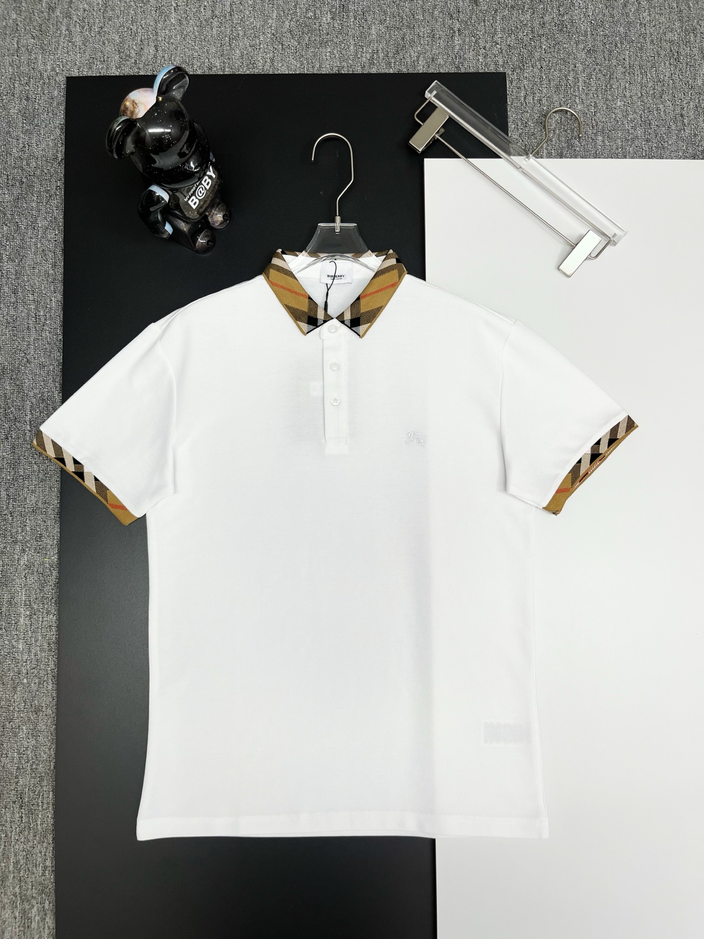 Burberry BURBERRY 巴宝莉领袖格纹战马刺绣新款Polo衫