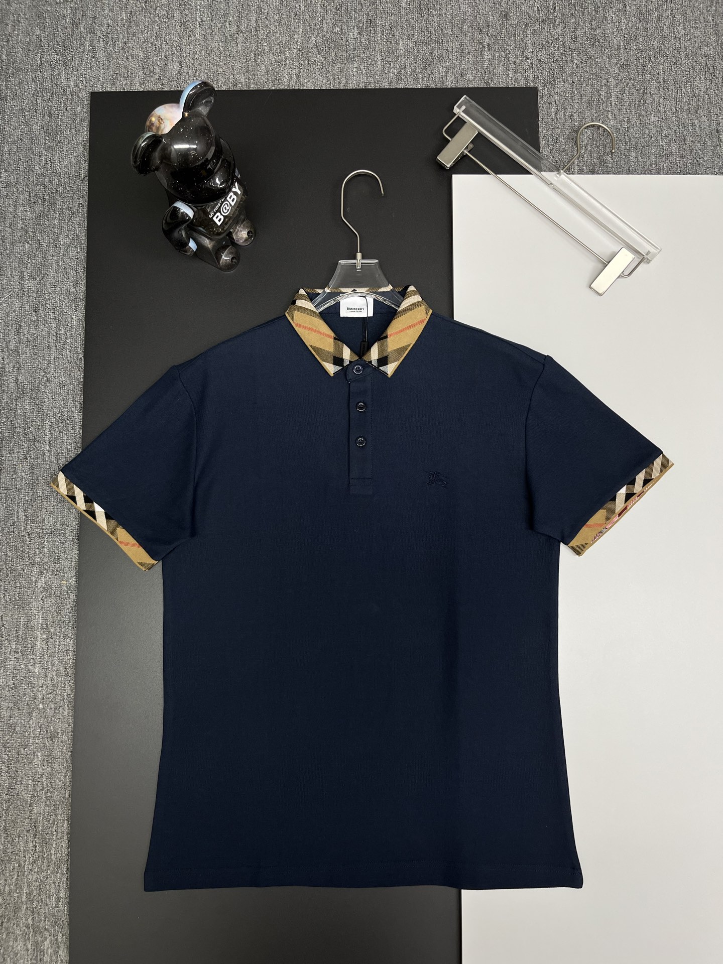 Burberry BURBERRY 巴宝莉领袖格纹战马刺绣新款Polo衫