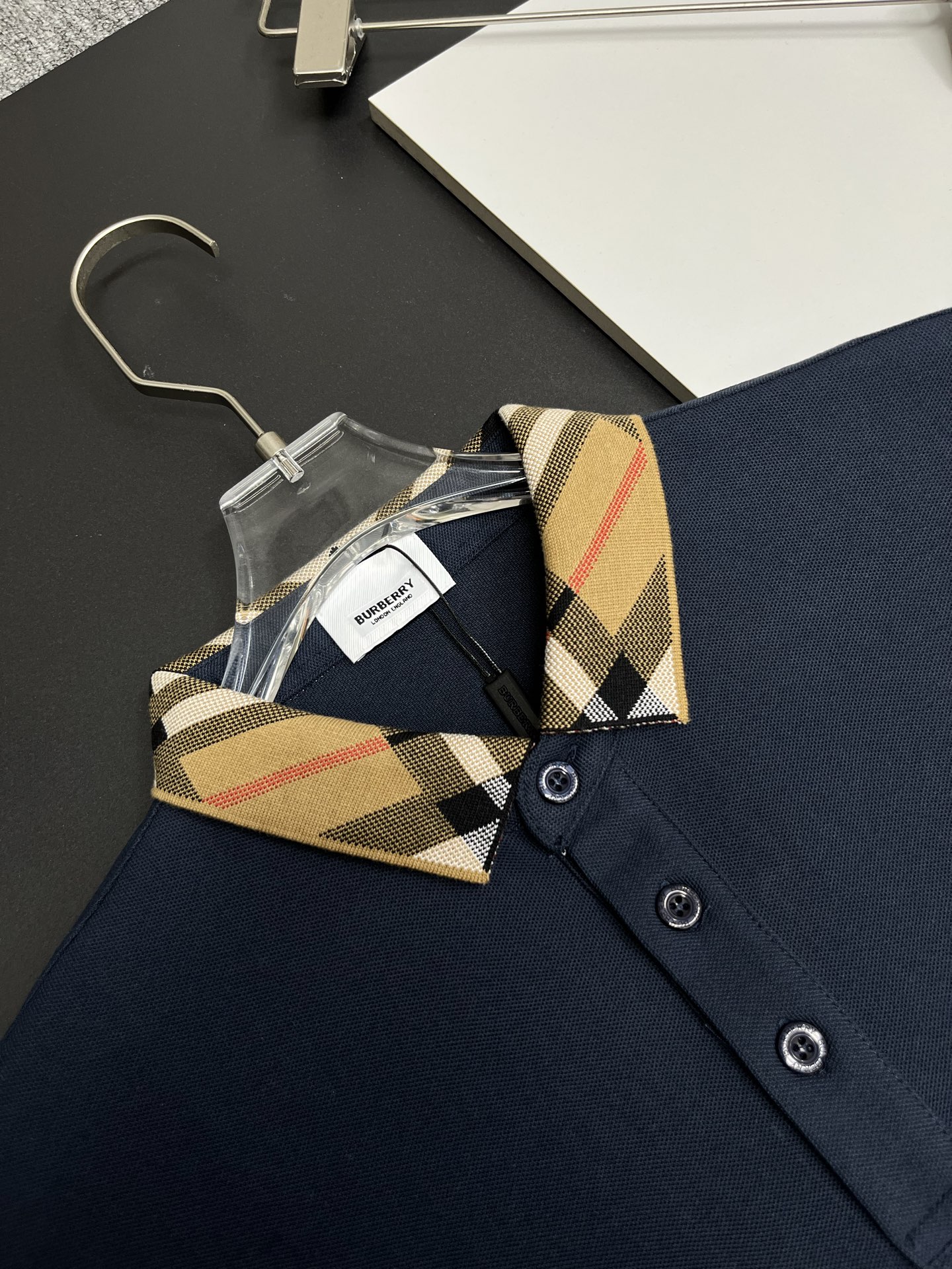 Burberry BURBERRY 巴宝莉领袖格纹战马刺绣新款Polo衫