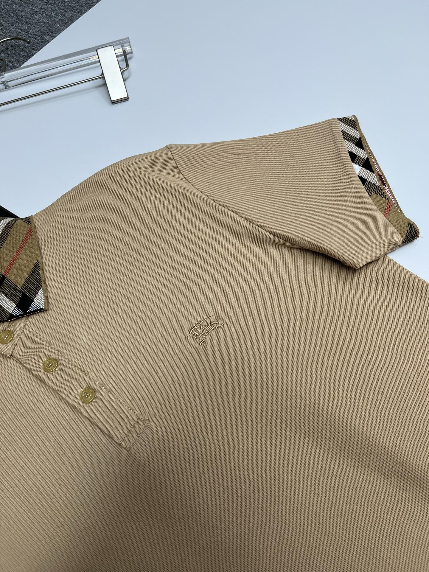 Burberry BURBERRY 巴宝莉领袖格纹战马刺绣新款Polo衫