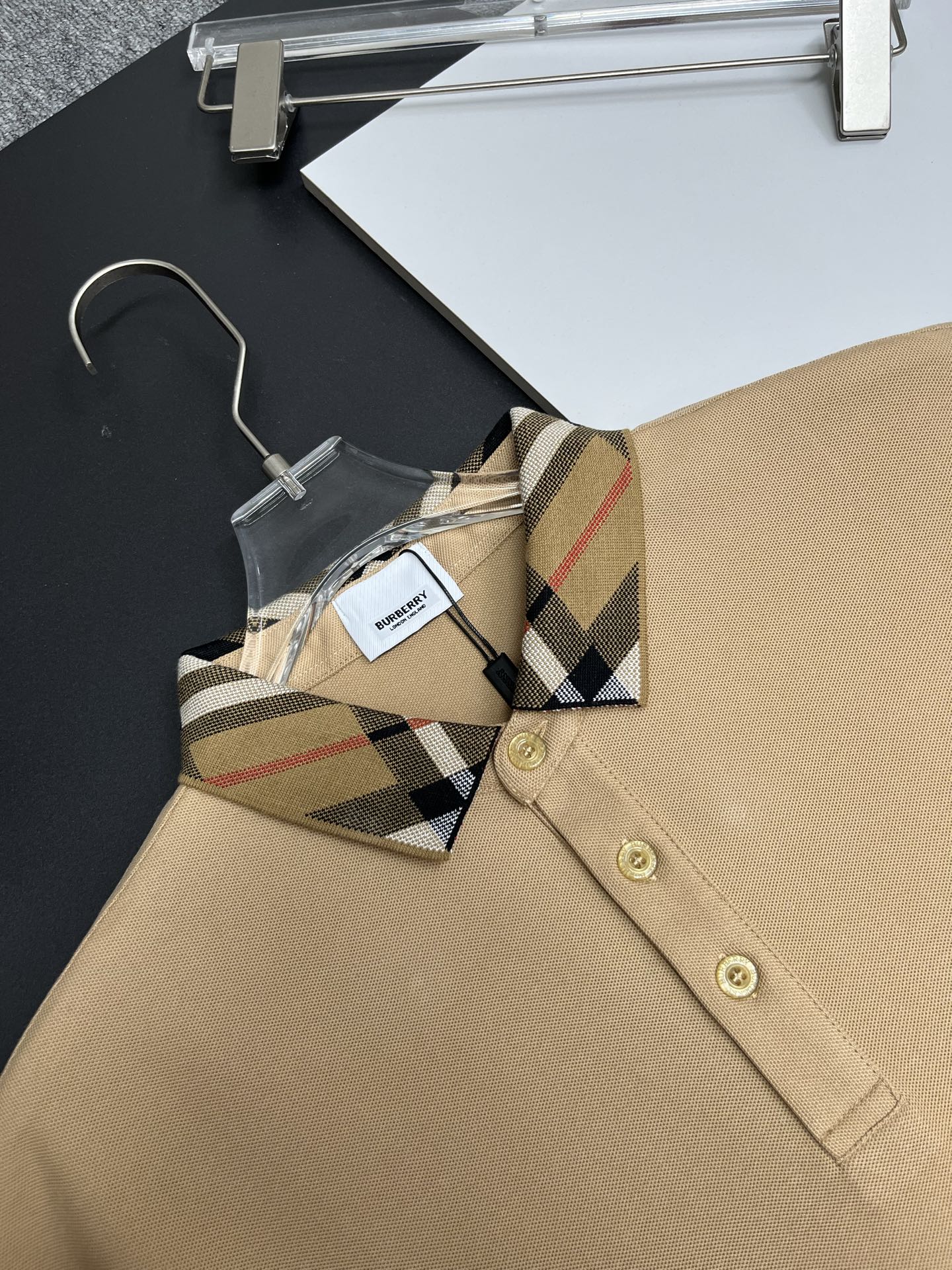 Burberry BURBERRY 巴宝莉领袖格纹战马刺绣新款Polo衫