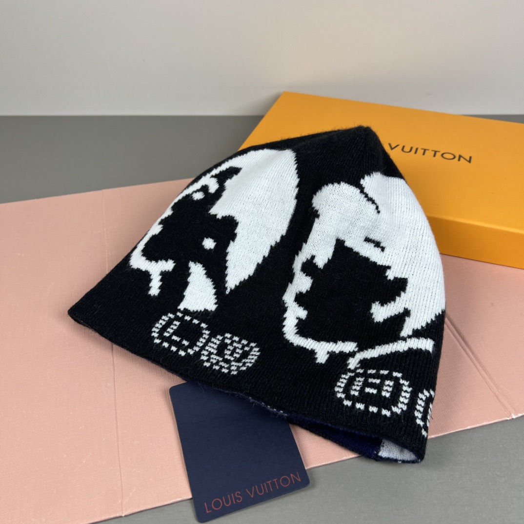 配防尘袋〈对版高品质，羊毛品质认准咯〉路易威登LOUIS VUITTON🎩官方热卖爆款，羊毛针织毛线帽，