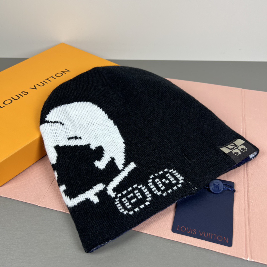 配防尘袋〈对版高品质，羊毛品质认准咯〉路易威登LOUIS VUITTON🎩官方热卖爆款，羊毛针织毛线帽，