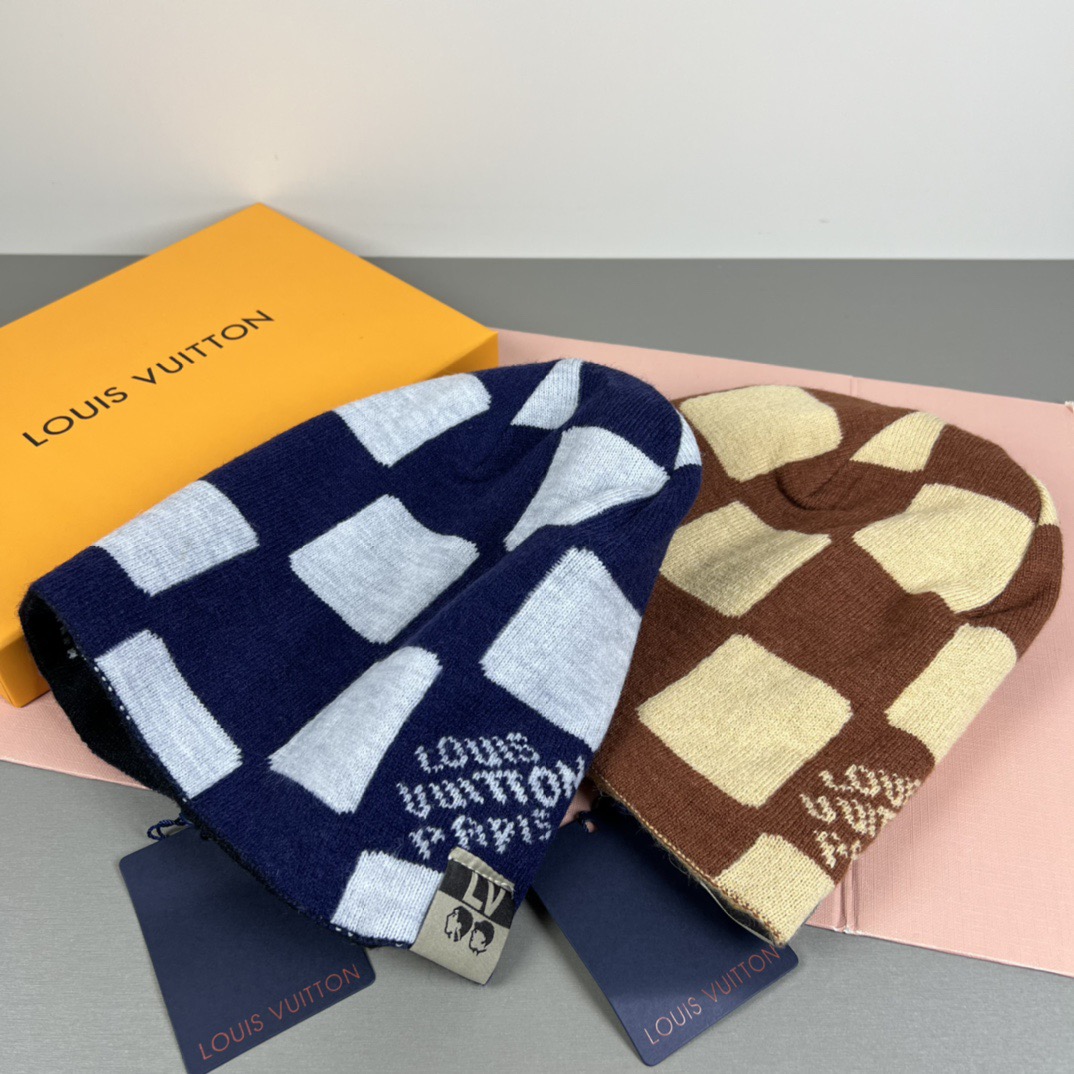 配防尘袋〈对版高品质，羊毛品质认准咯〉路易威登LOUIS VUITTON🎩官方热卖爆款，羊毛针织毛线帽，