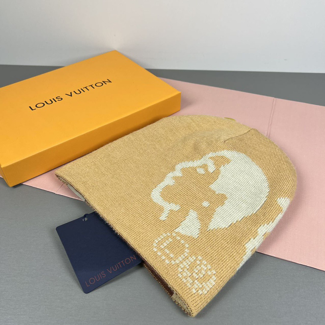 配防尘袋〈对版高品质，羊毛品质认准咯〉路易威登LOUIS VUITTON🎩官方热卖爆款，羊毛针织毛线帽，