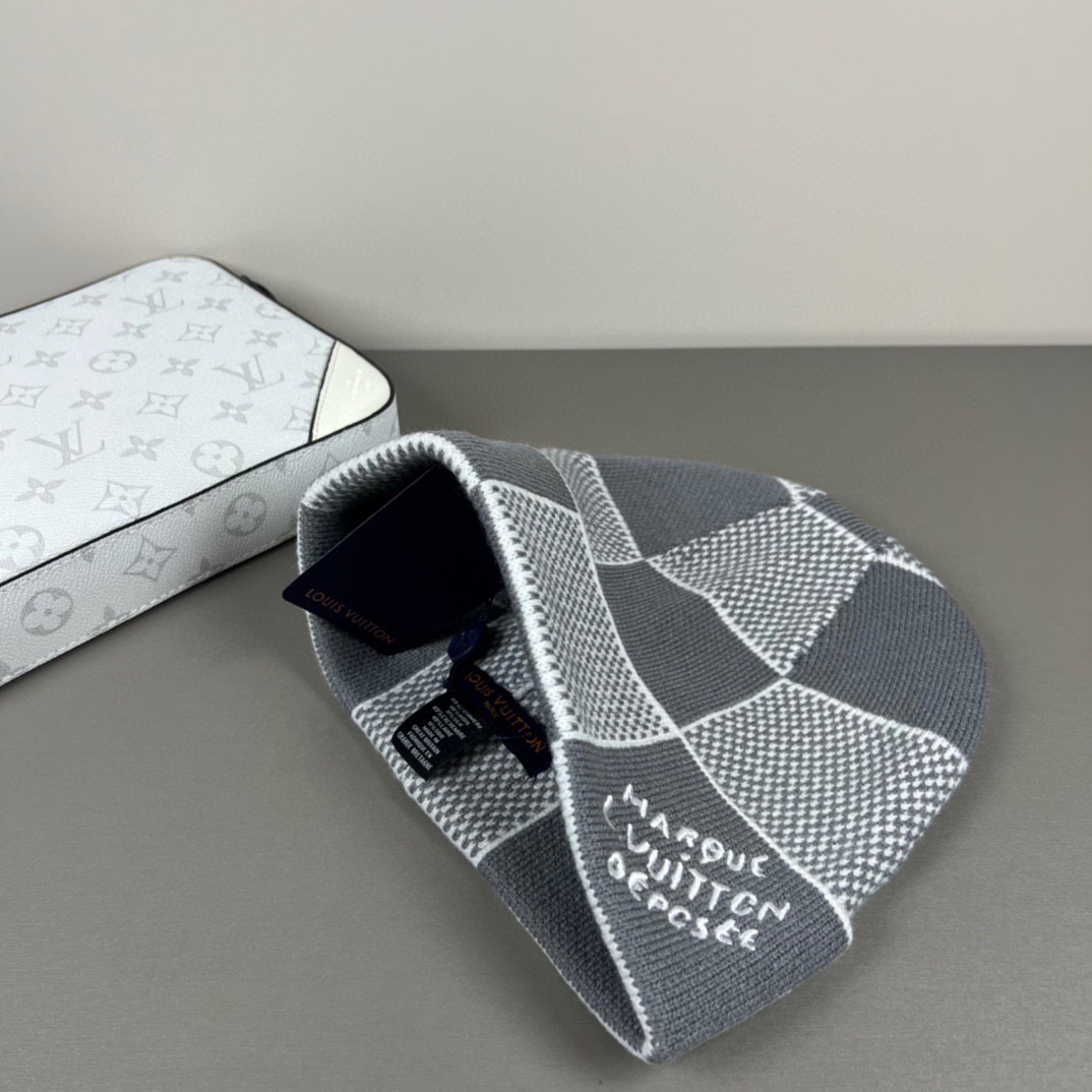 配防尘袋〈对版高品质，羊毛品质认准咯〉路易威登LOUIS VUITTON🎩官方热卖爆款，羊毛针织毛线帽，